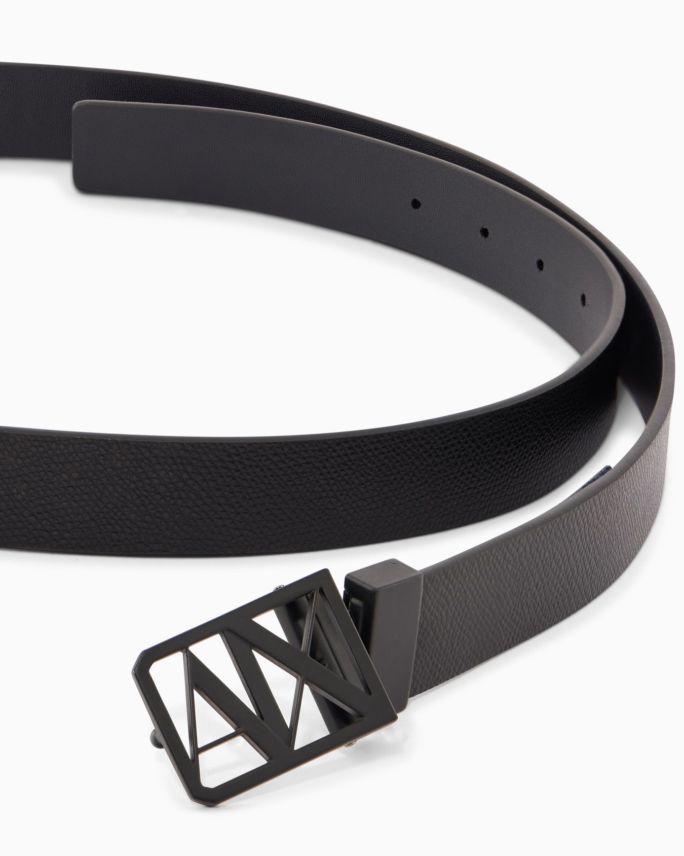 ボックスロゴバックル リバーシブル スリム レザーベルト スライドする 1