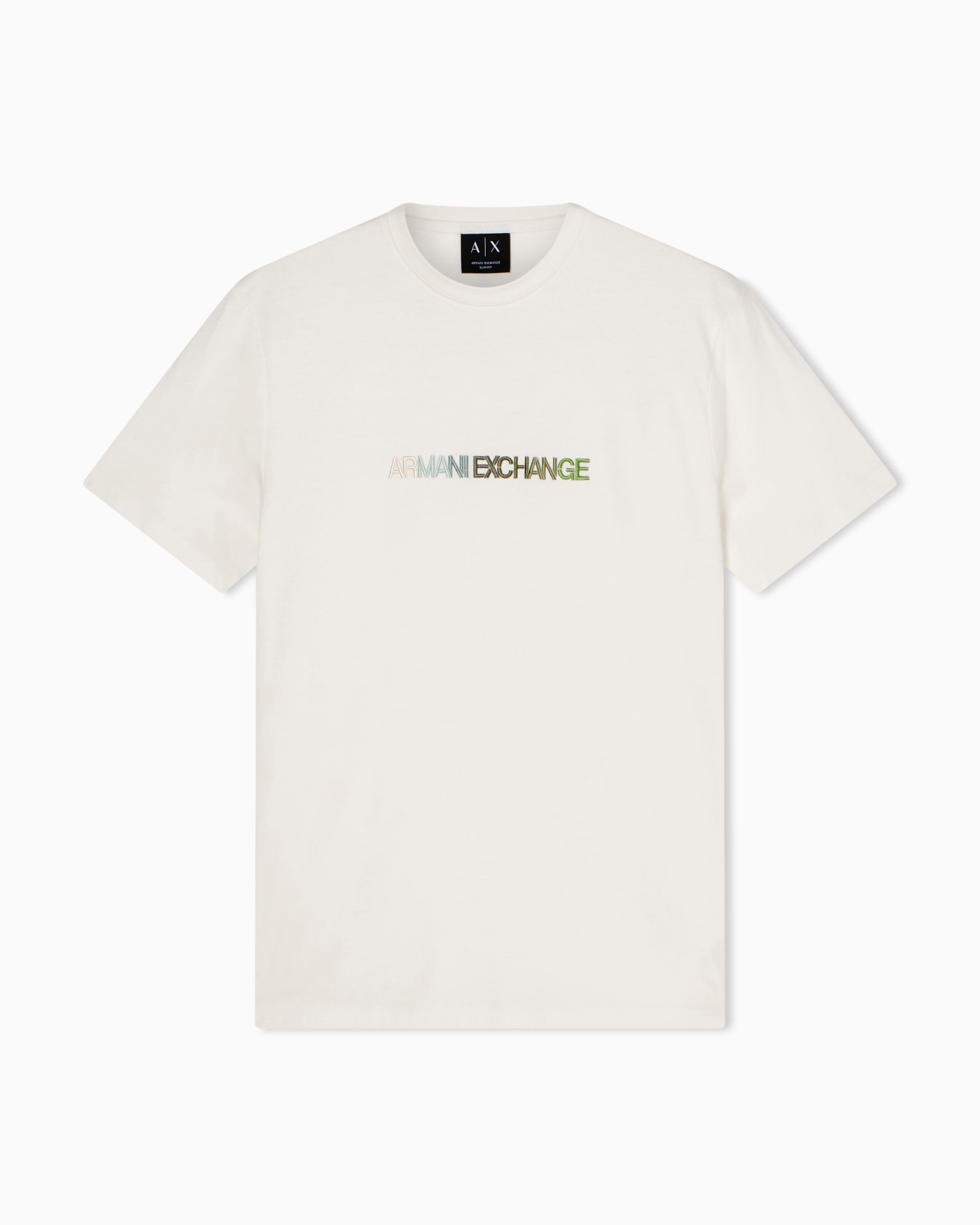 マルチカラーエンブロイダードロゴ 半袖クルーネックTシャツ スライドする 0