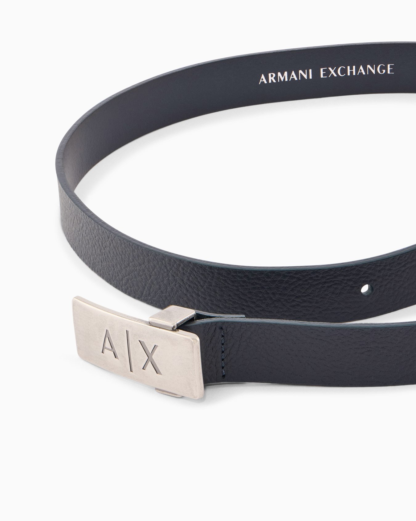 Smooth leather belt without buckle Diapositiva 1