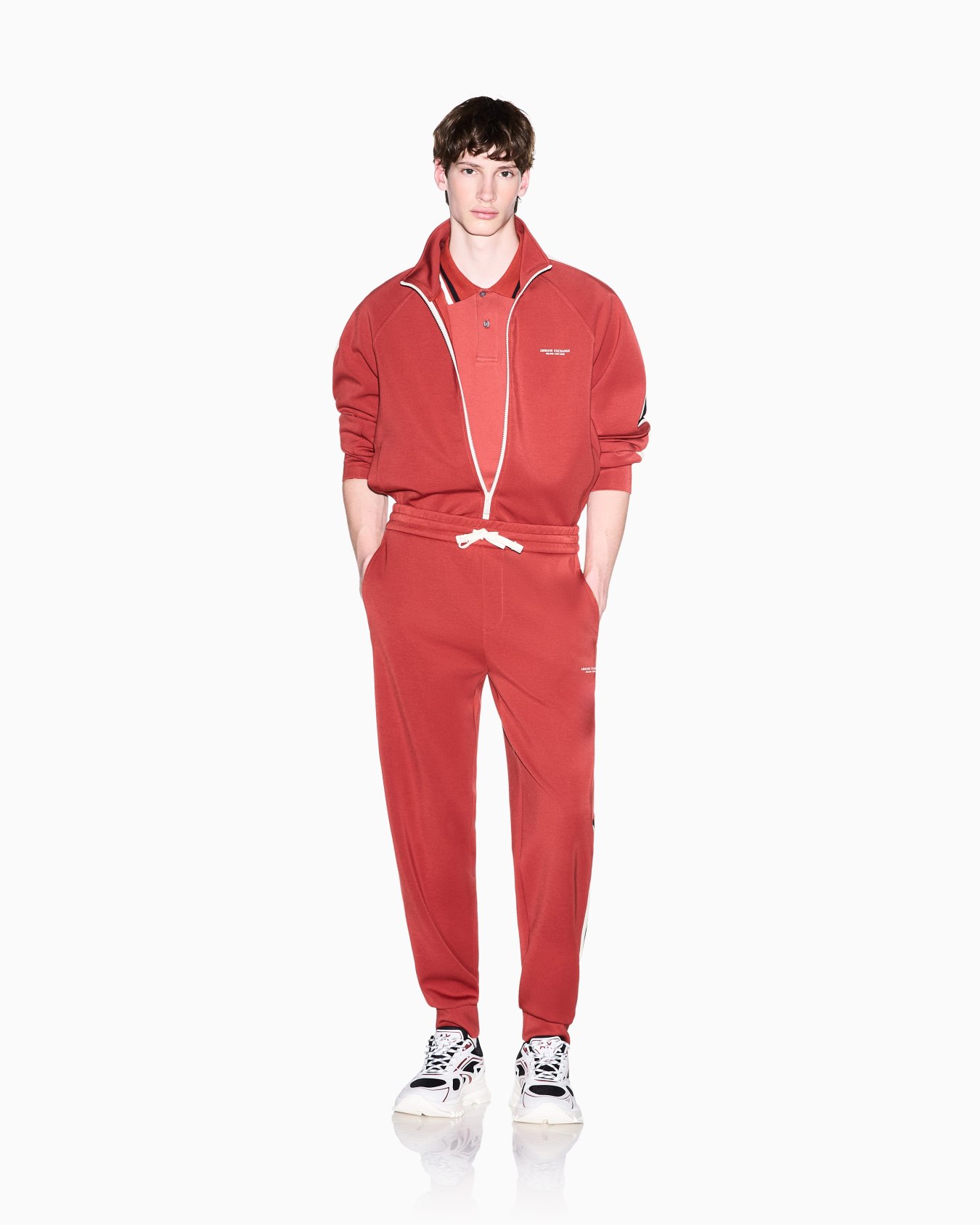 regular fit trousers in stretch modal jersey Slide 1