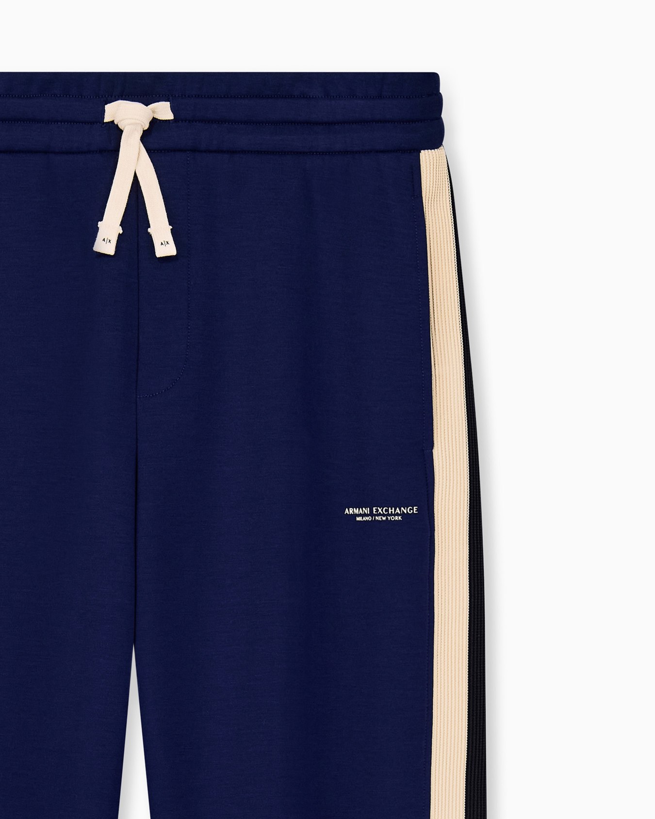 regular fit trousers in stretch modal jersey | Armani Exchange