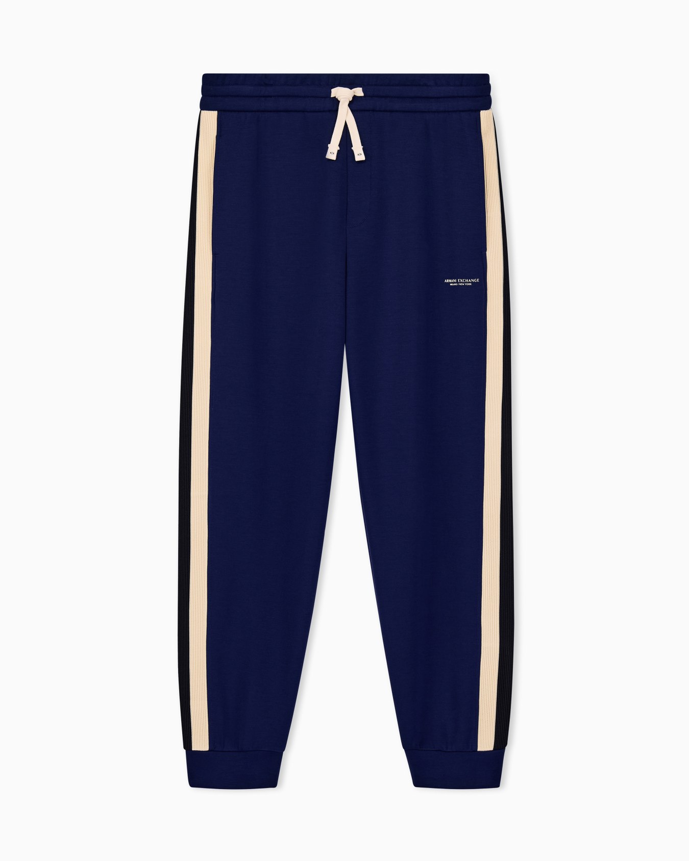 regular fit trousers in stretch modal jersey | Armani Exchange