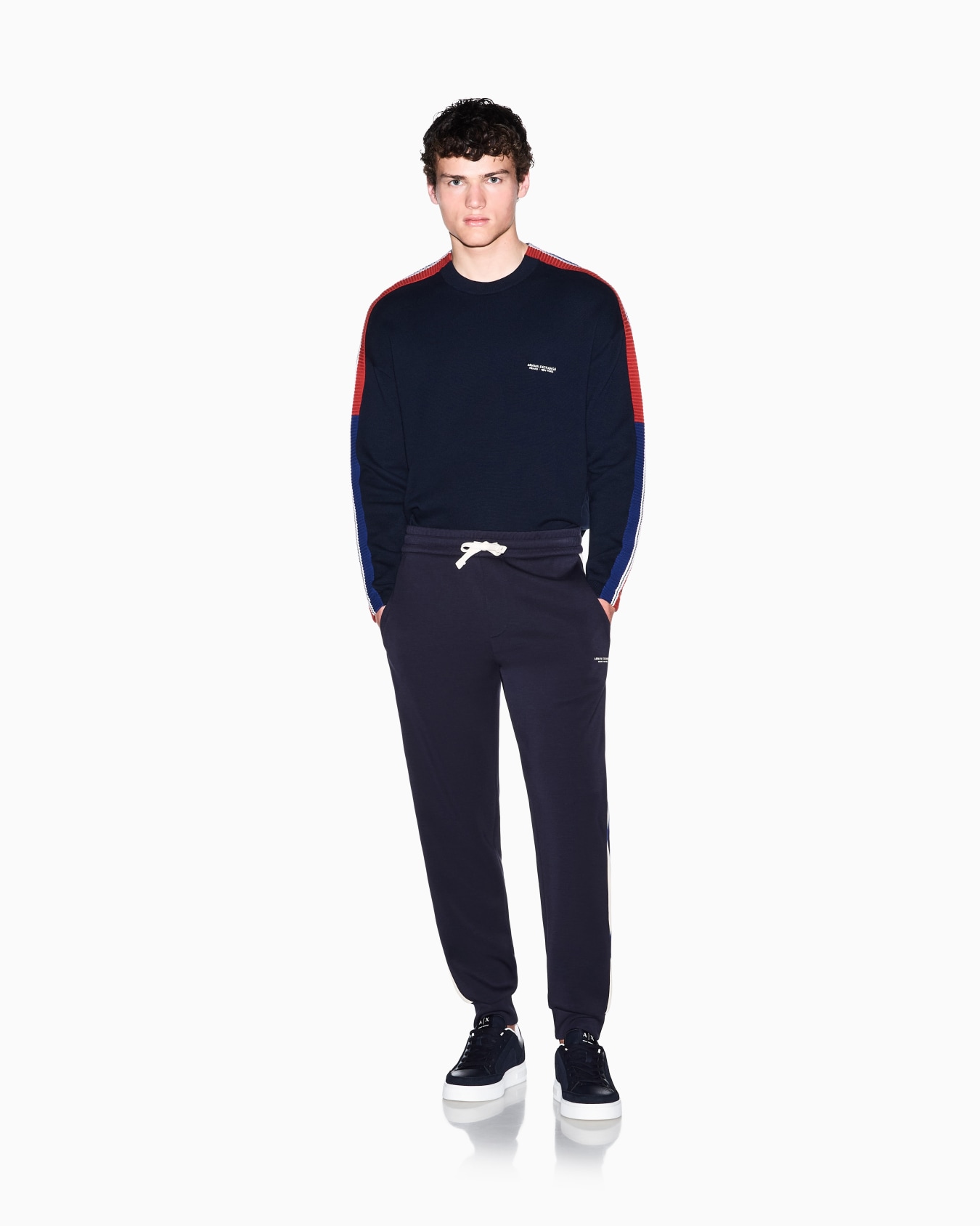 regular fit trousers in stretch modal jersey Slide 1