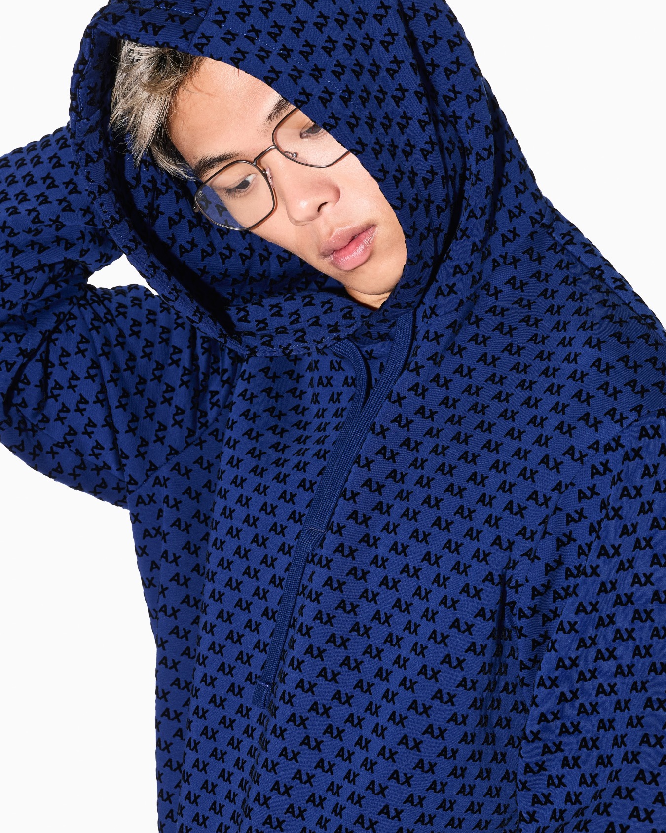 Sweatshirt with regular fit in bonded stretch cotton Slide 3