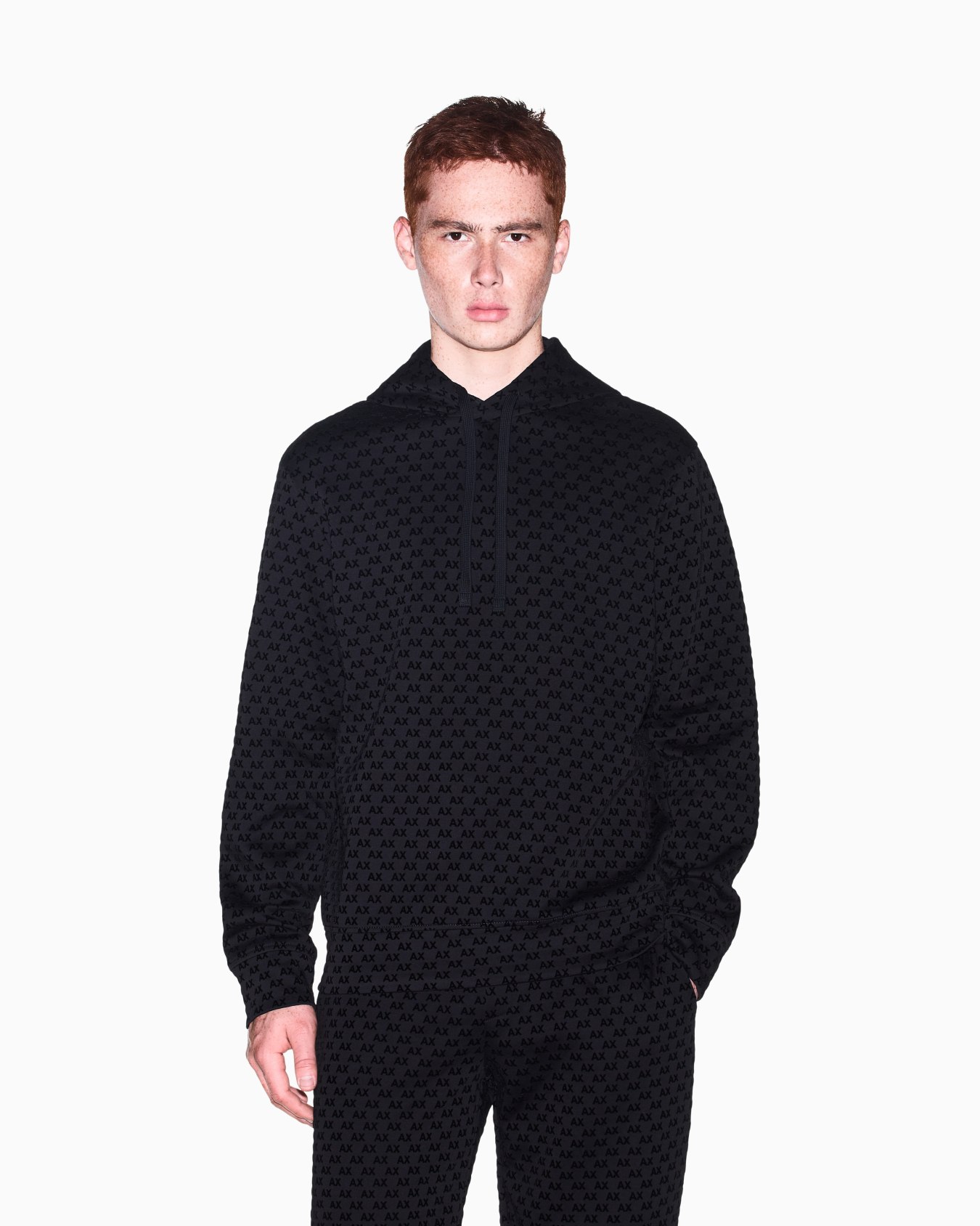 Sweatshirt with regular fit in bonded stretch cotton Slide 3