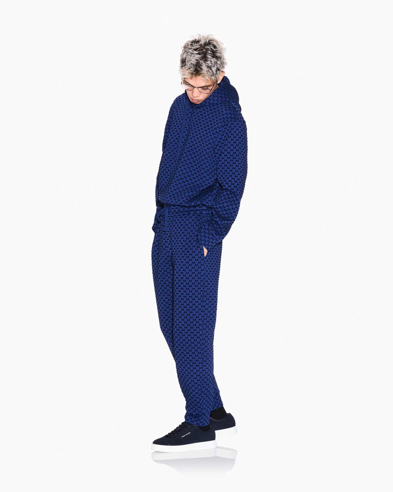 regular fit Jersey pants with bonded stretch  Slide 1