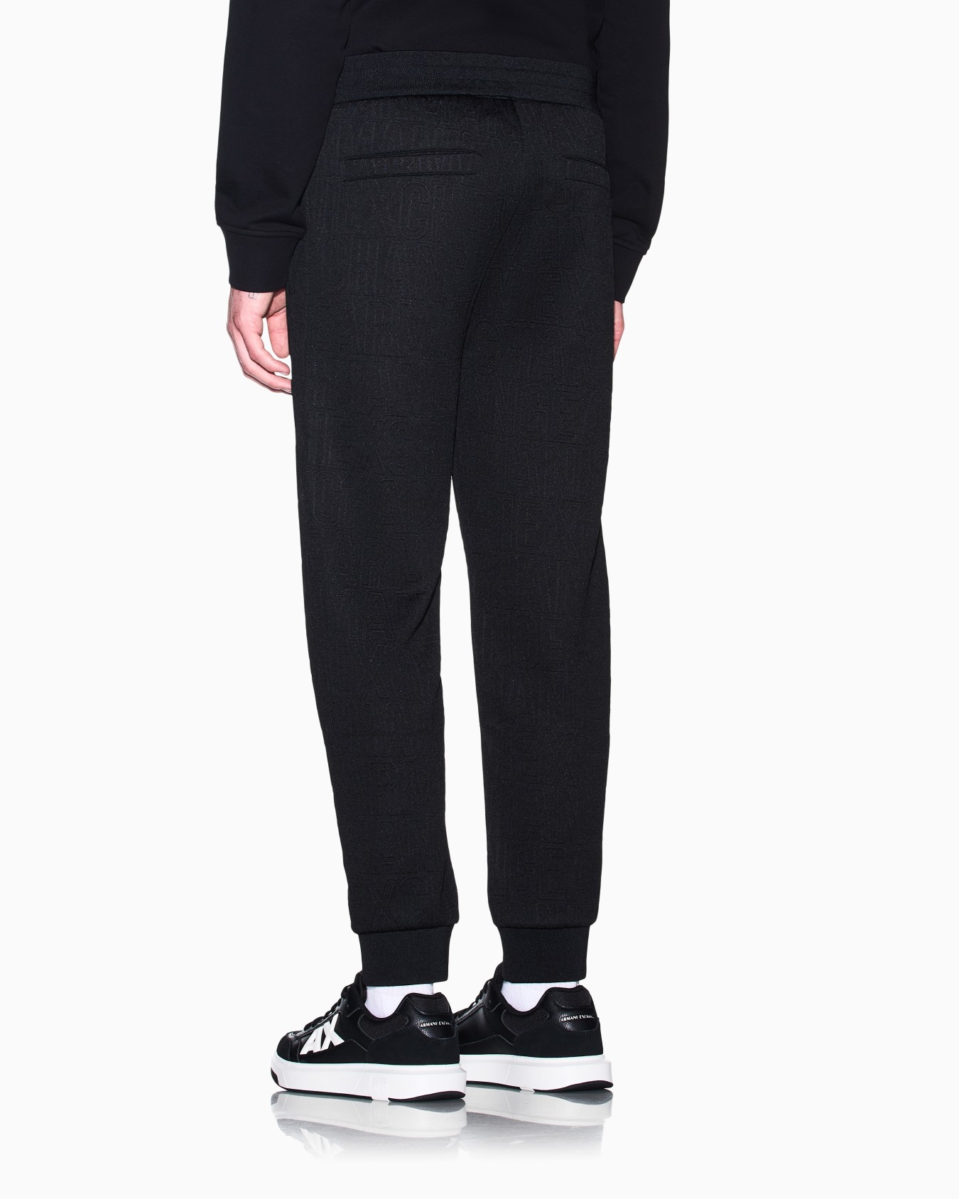 regular fit trousers in stretch jacquard jersey Slide 5