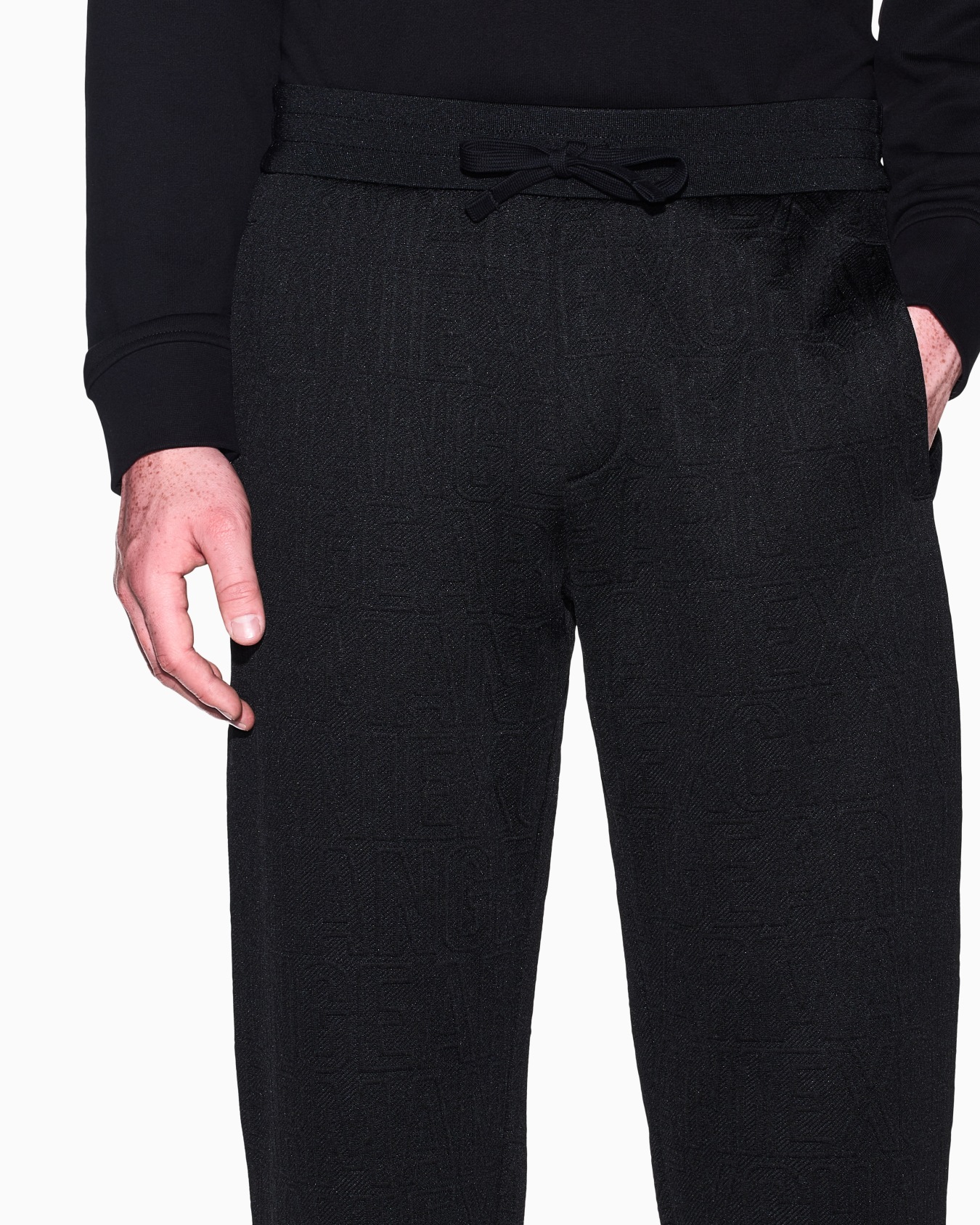 regular fit trousers in stretch jacquard jersey Slide 6