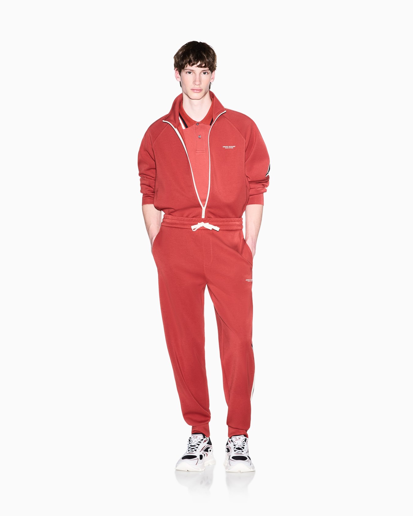 regular fit polo shirt in cotton piquet with rib details Slide 1