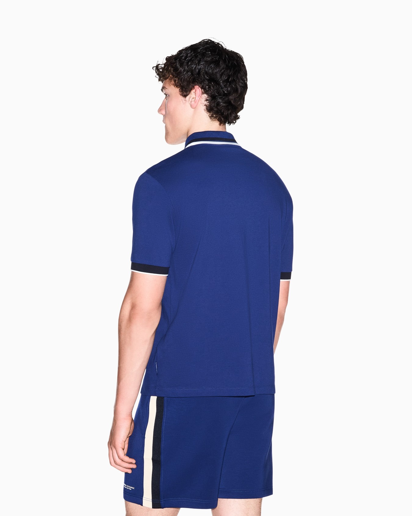 regular fit polo shirt in cotton piquet with rib details Slide 5