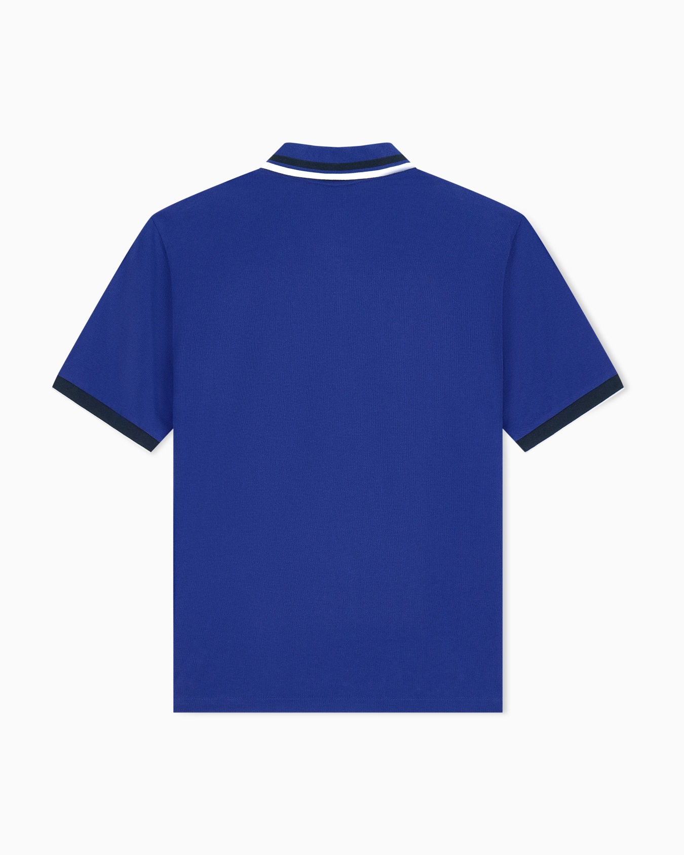 regular fit polo shirt in cotton piquet with rib details Slide 2