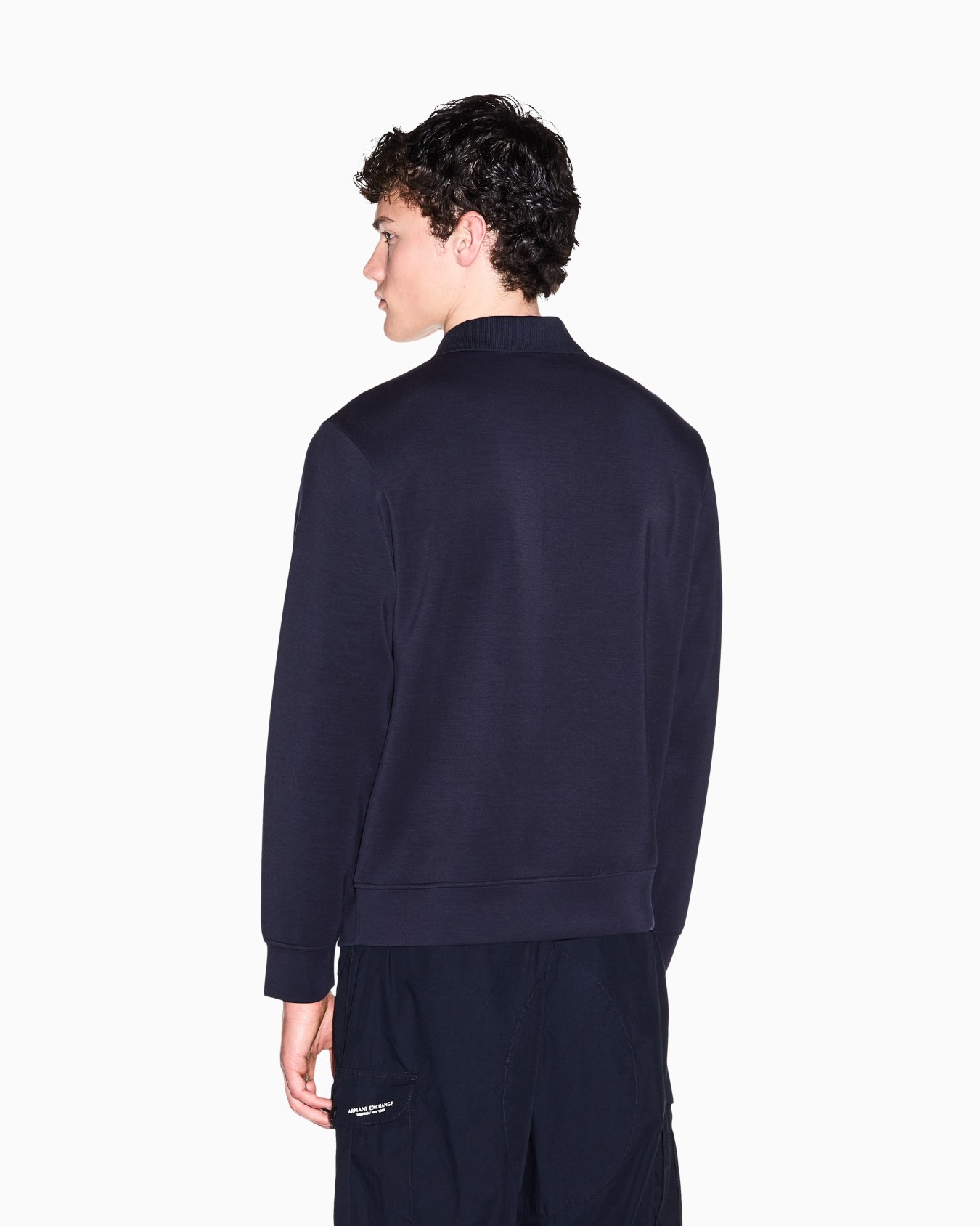 Felpa in modal stretch con zip a quarto Slide 5
