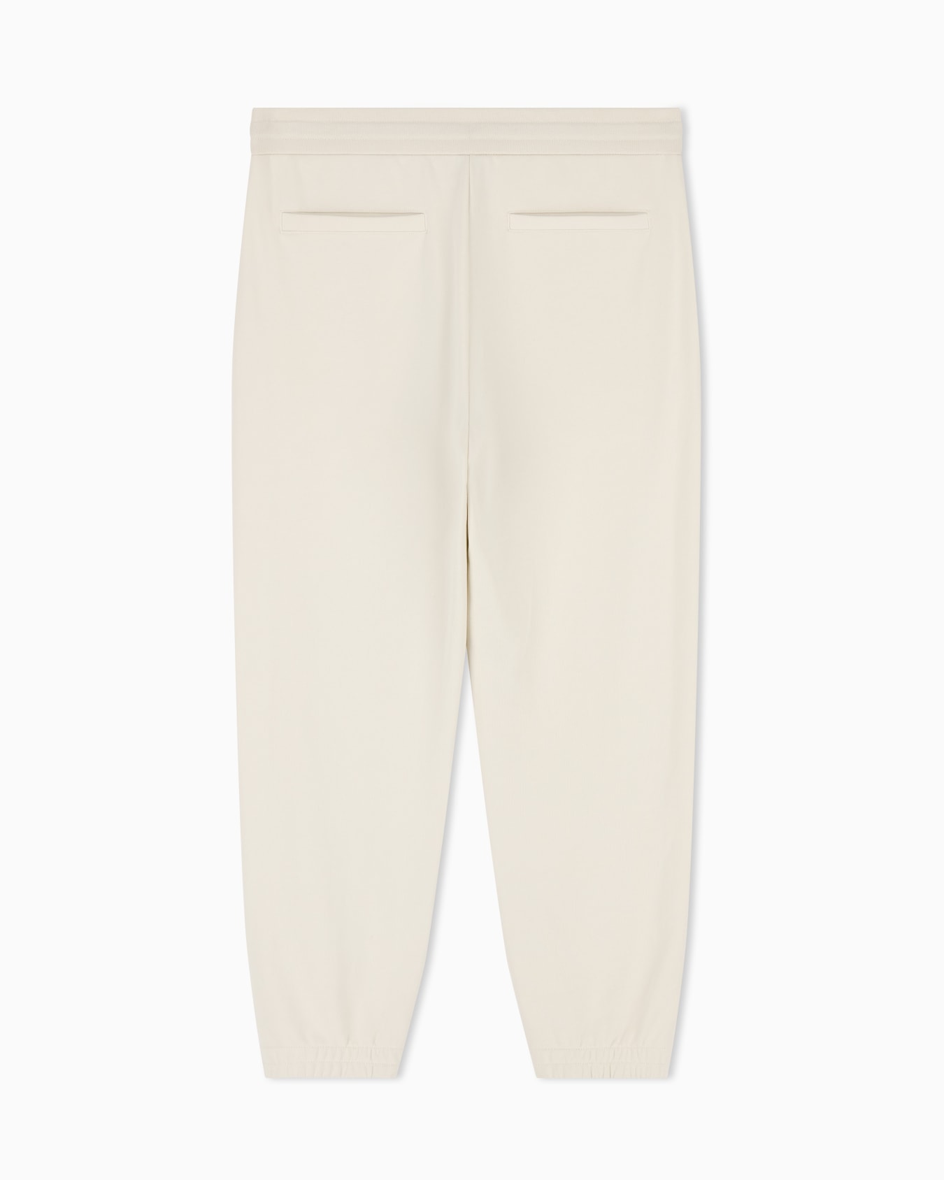 regular fit trousers in cotton French terry with rib trim Slide 2