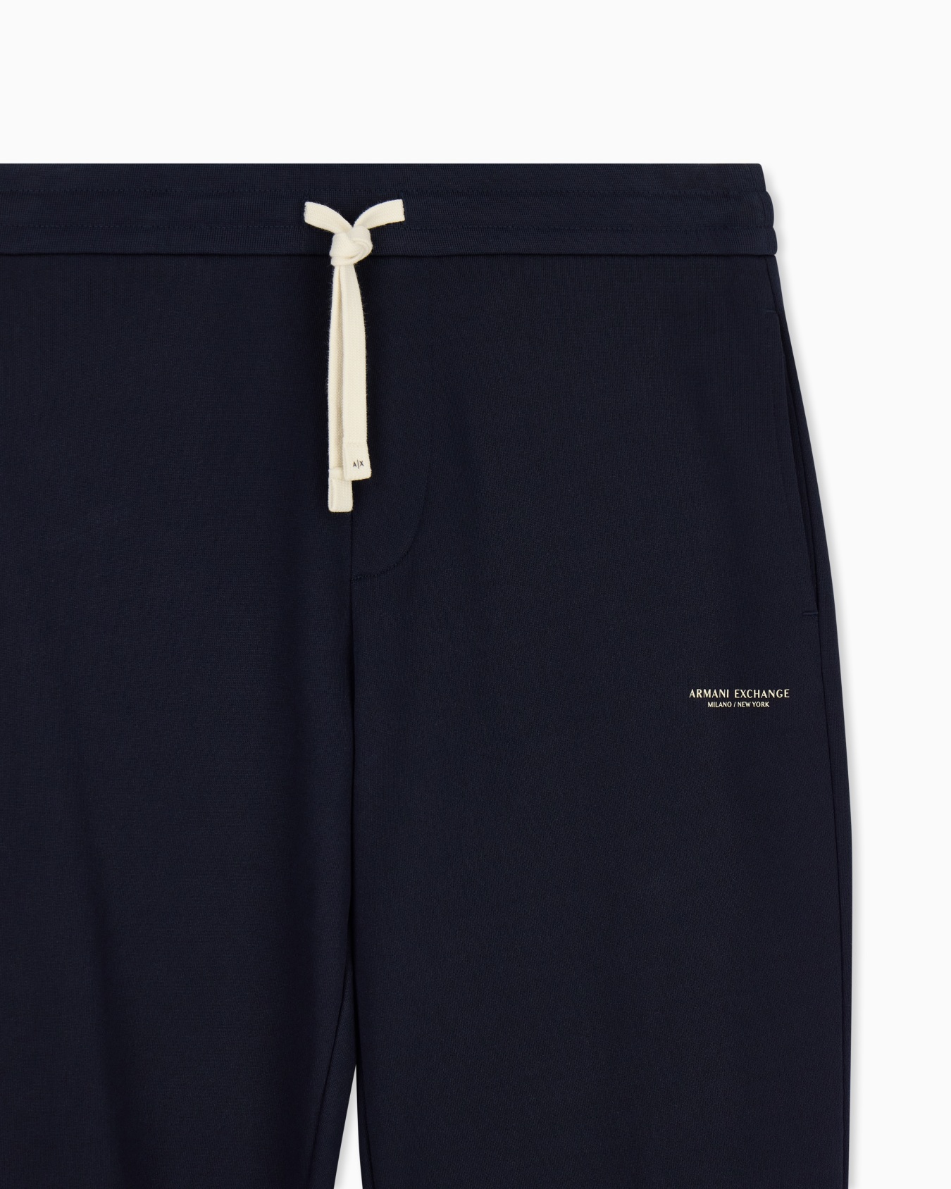 regular fit trousers in cotton French terry with rib trim Slide 4