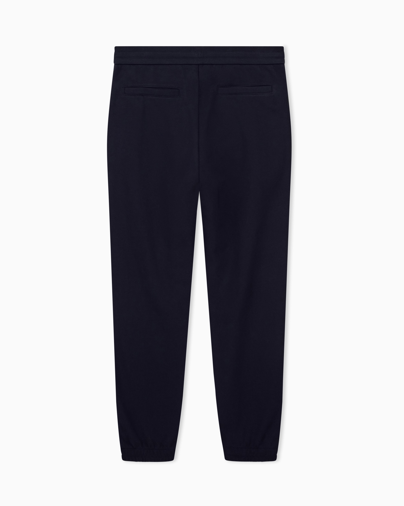 regular fit trousers in cotton French terry with rib trim Slide 2