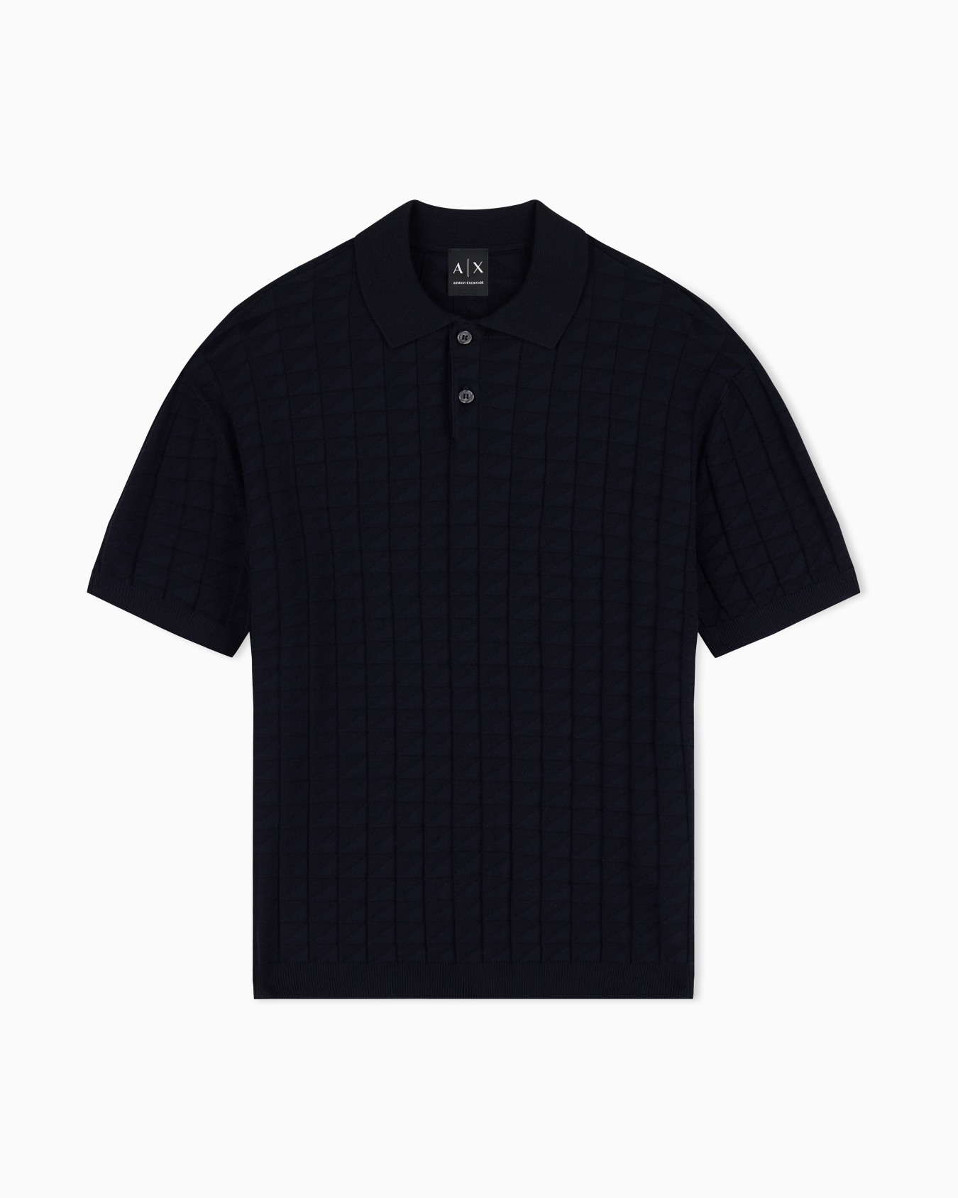 regular fit knit polo in viscose mix Slide 0