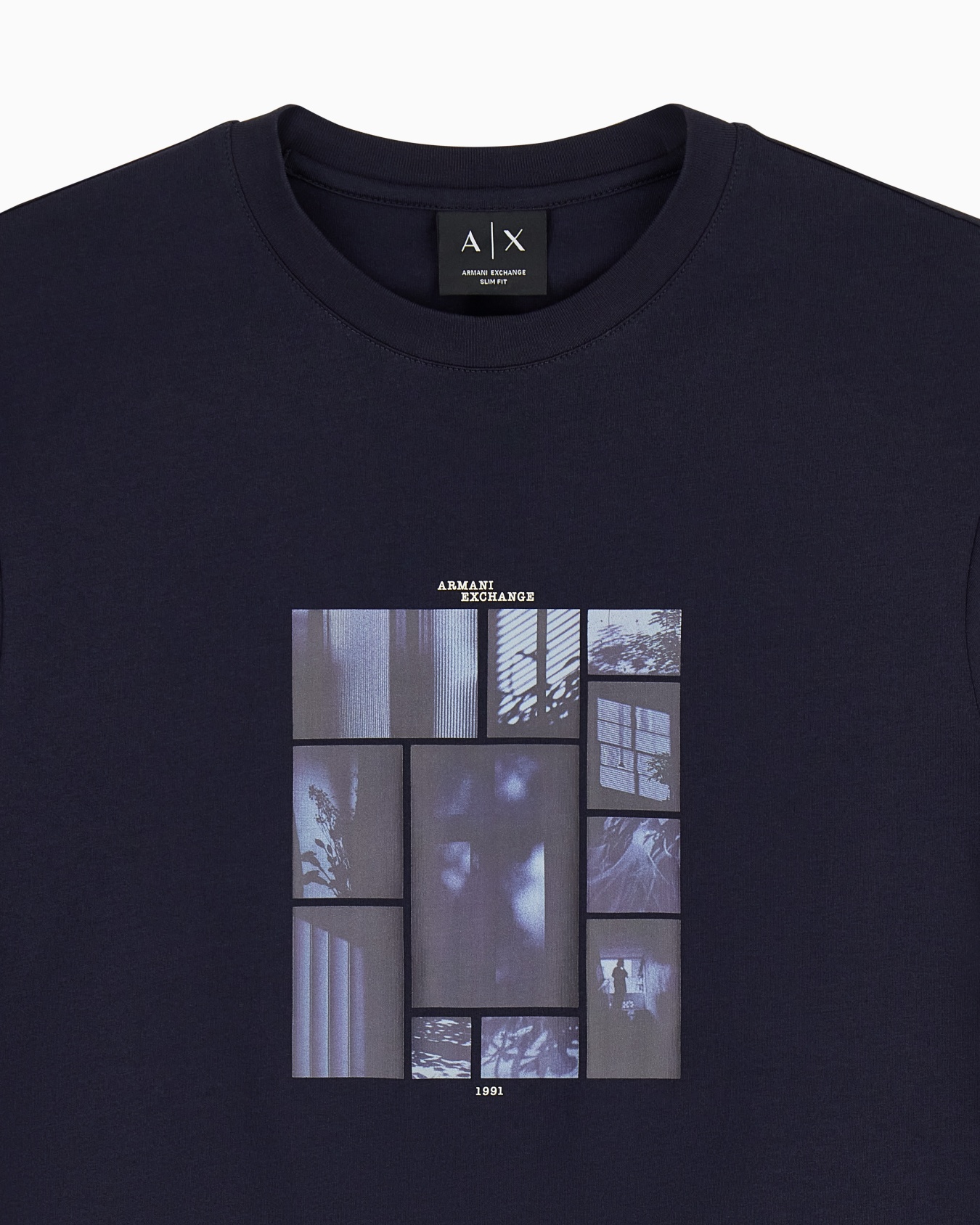 T-shirt slim fit in jersey di cotone con stampa grafica Slide 4