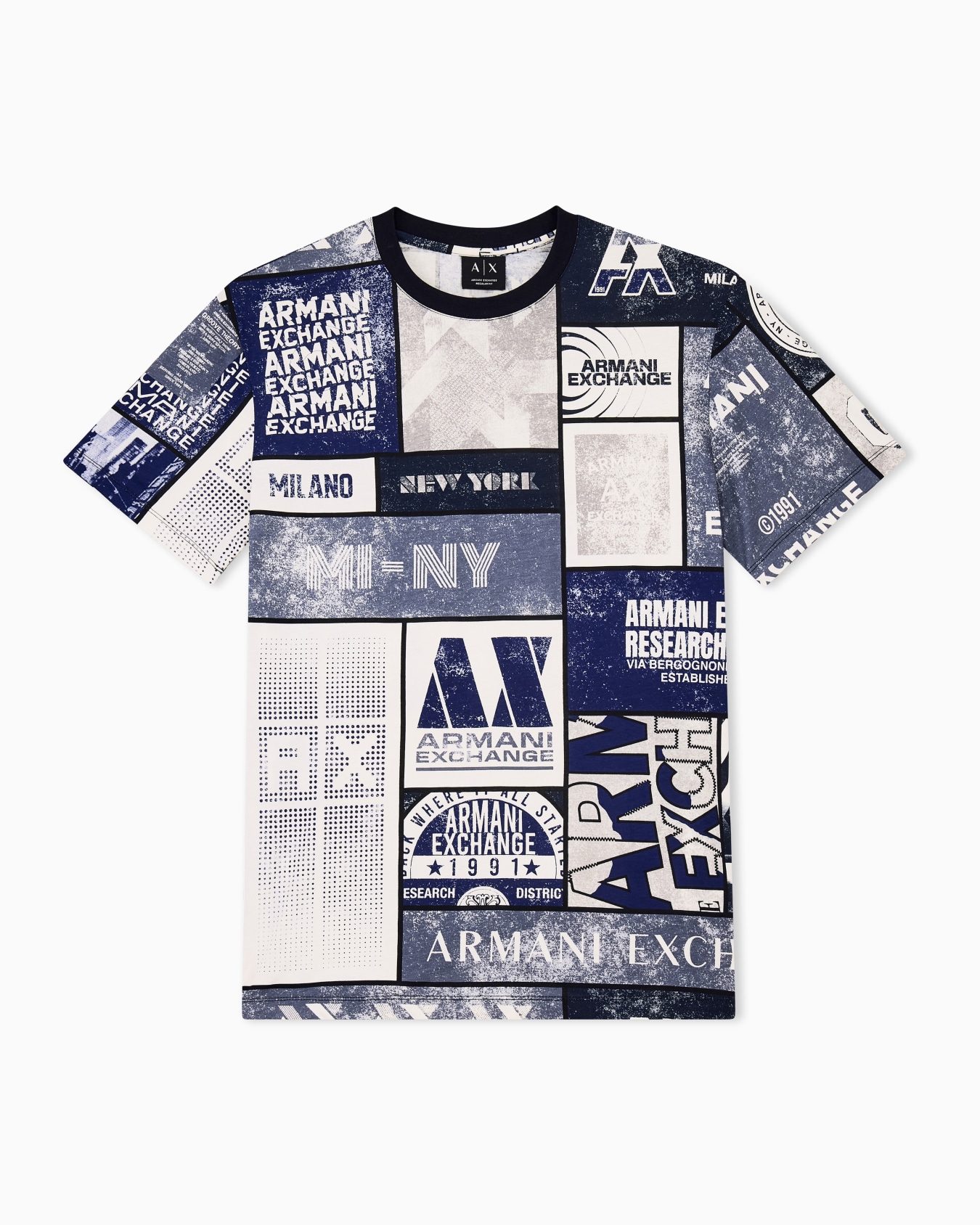 オールオーバーロゴプリント レギュラーフィット 半袖クルーネックTシャツ スライドする 0