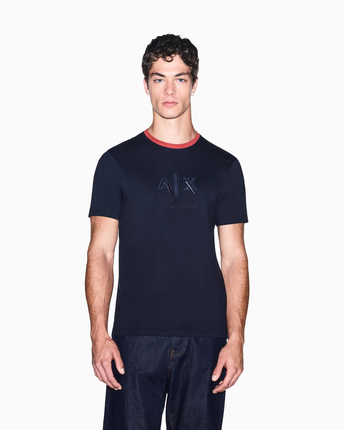 slim fit t-shirt in cotton jersey Slide 3