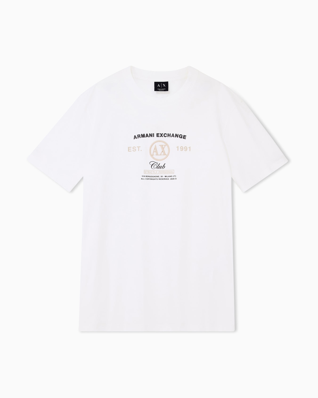 AXクラブロゴ レギュラーフィット 半袖クルーネックTシャツ スライドする 0