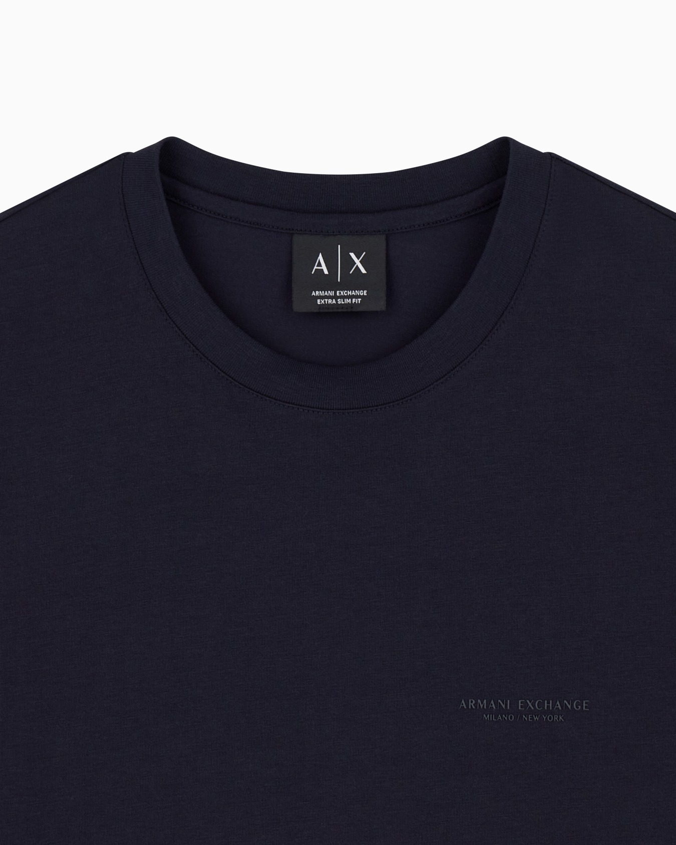 slim fit t-shirt in stretch cotton jersey with rib details Slide 4