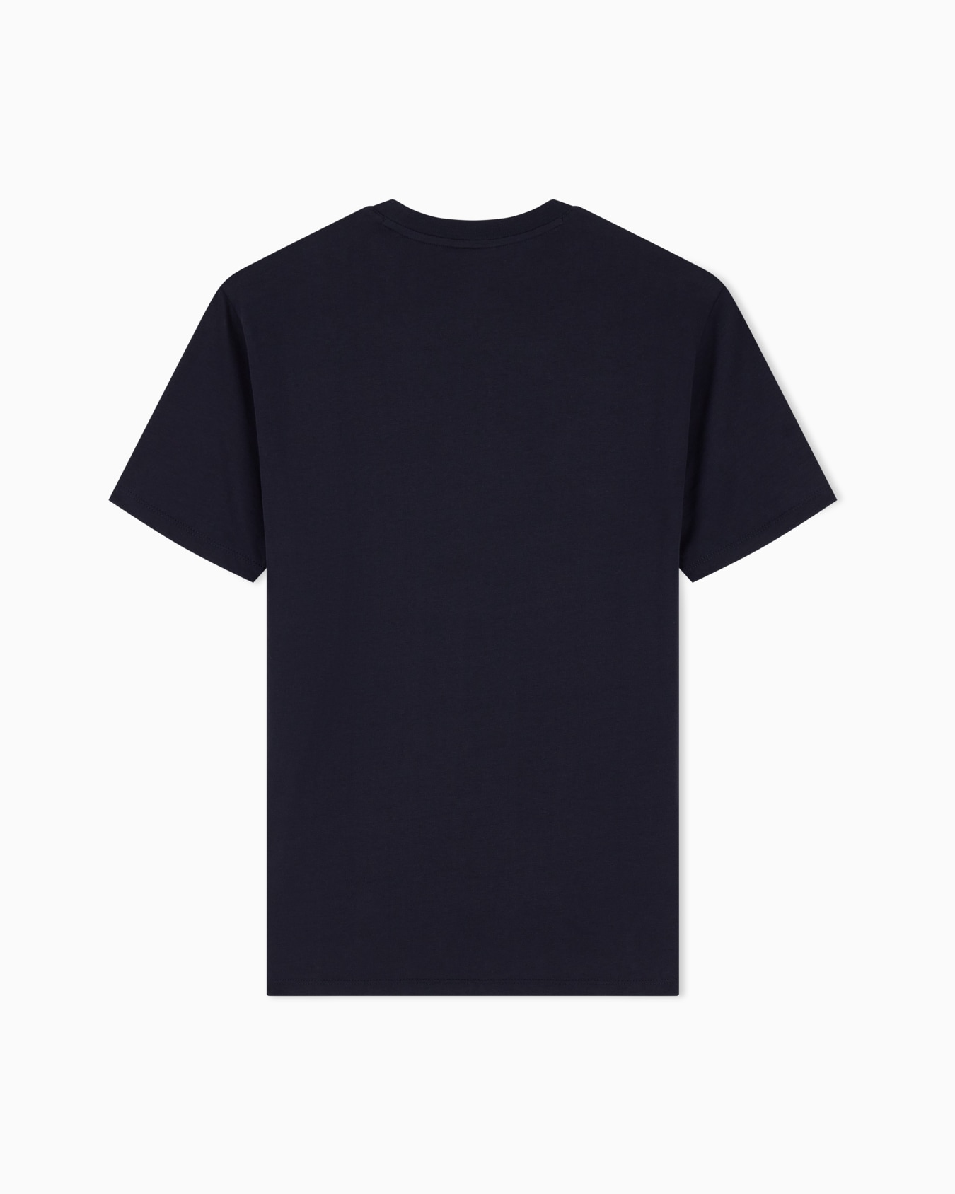 slim fit t-shirt in stretch cotton jersey with rib details Slide 2