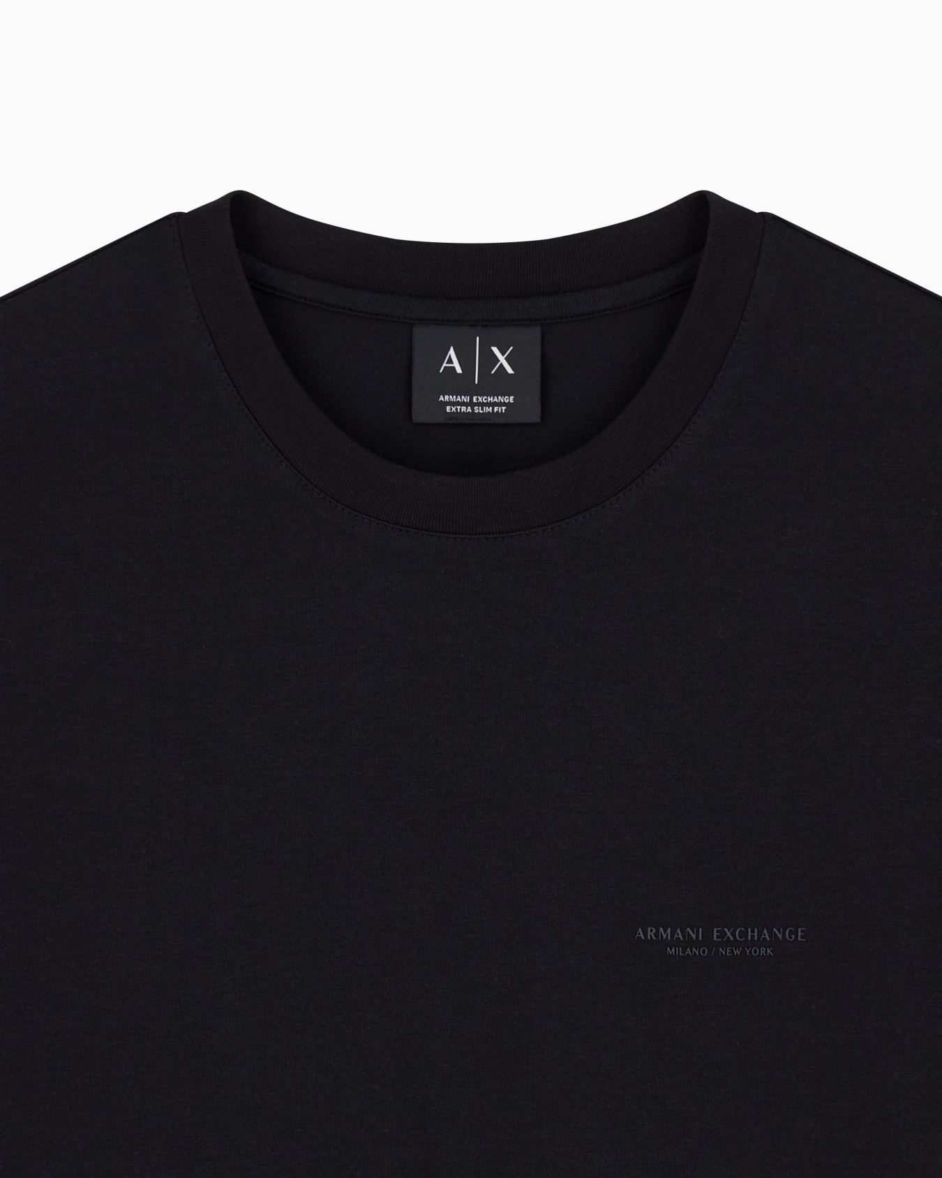slim fit t-shirt in stretch cotton jersey with rib details Slide 4
