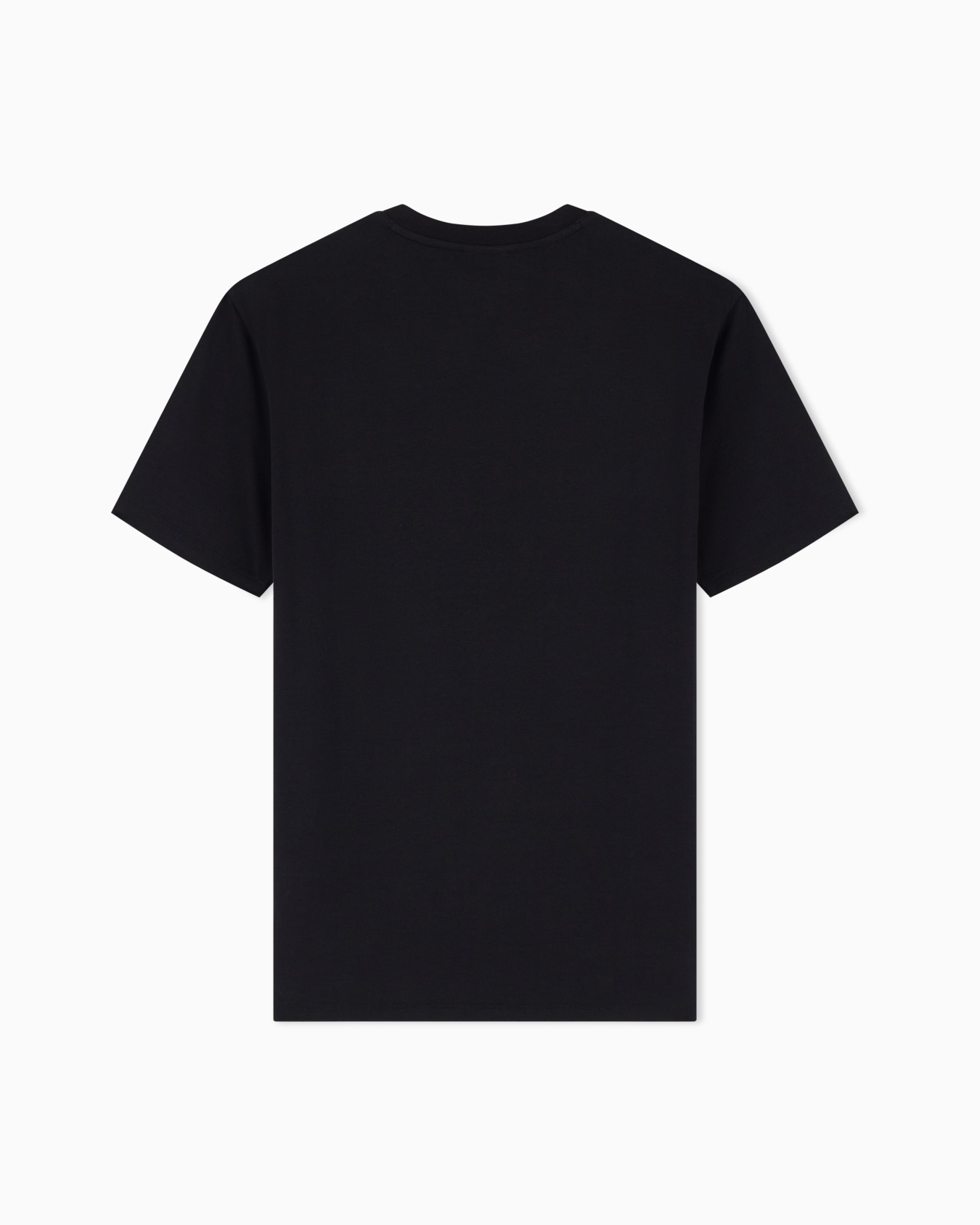 slim fit t-shirt in stretch cotton jersey with rib details Slide 2