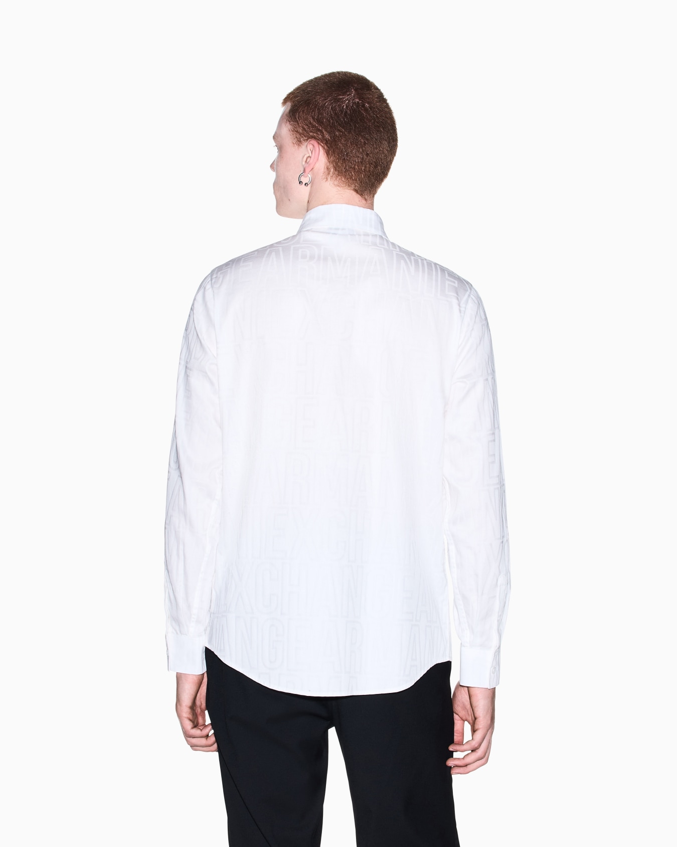 regular fit shirt in cotton jacquard Slide 5
