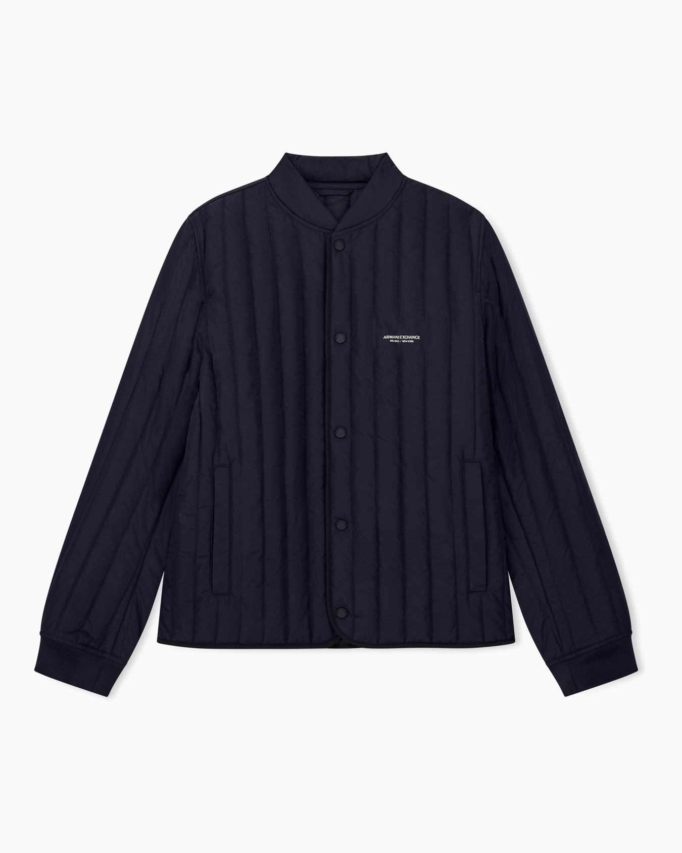 Regular fit blouson jacket with padding and rib details Slide 0
