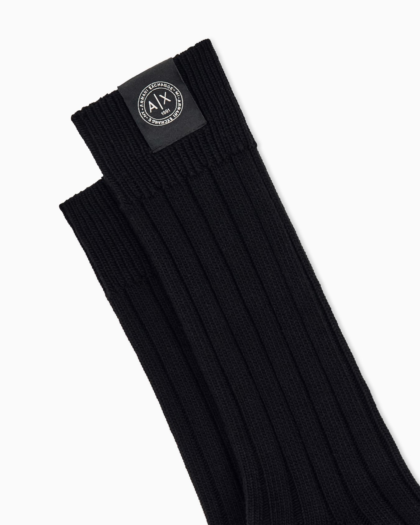 Chaussettes en maille de coton côtelé avec écusson Diapositive 2