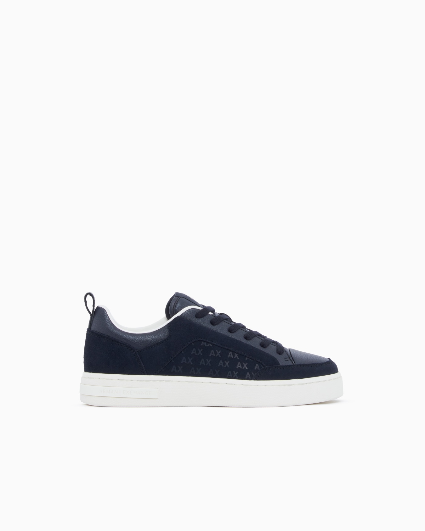 Sneakers in suede with all-over logo and rubber sole Slide 0