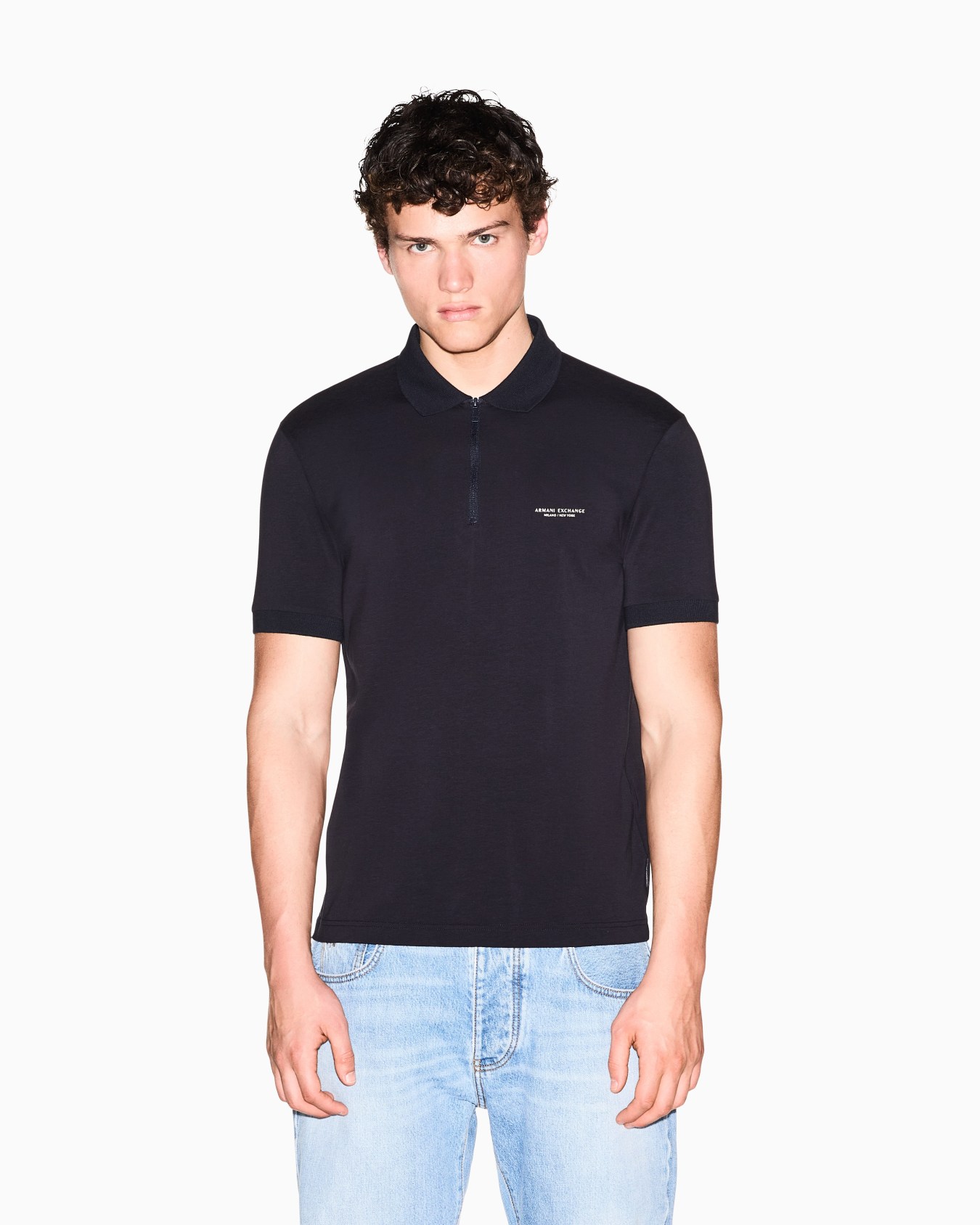 slim fit polo shirt stretch cotton jersey Slide 3