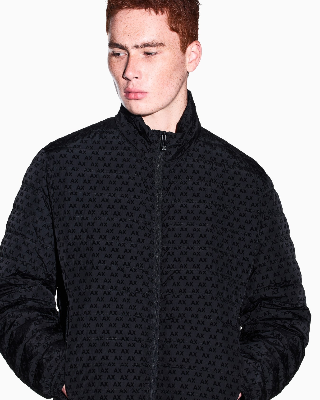 down jacket in all-over flocked nylon Slide 6