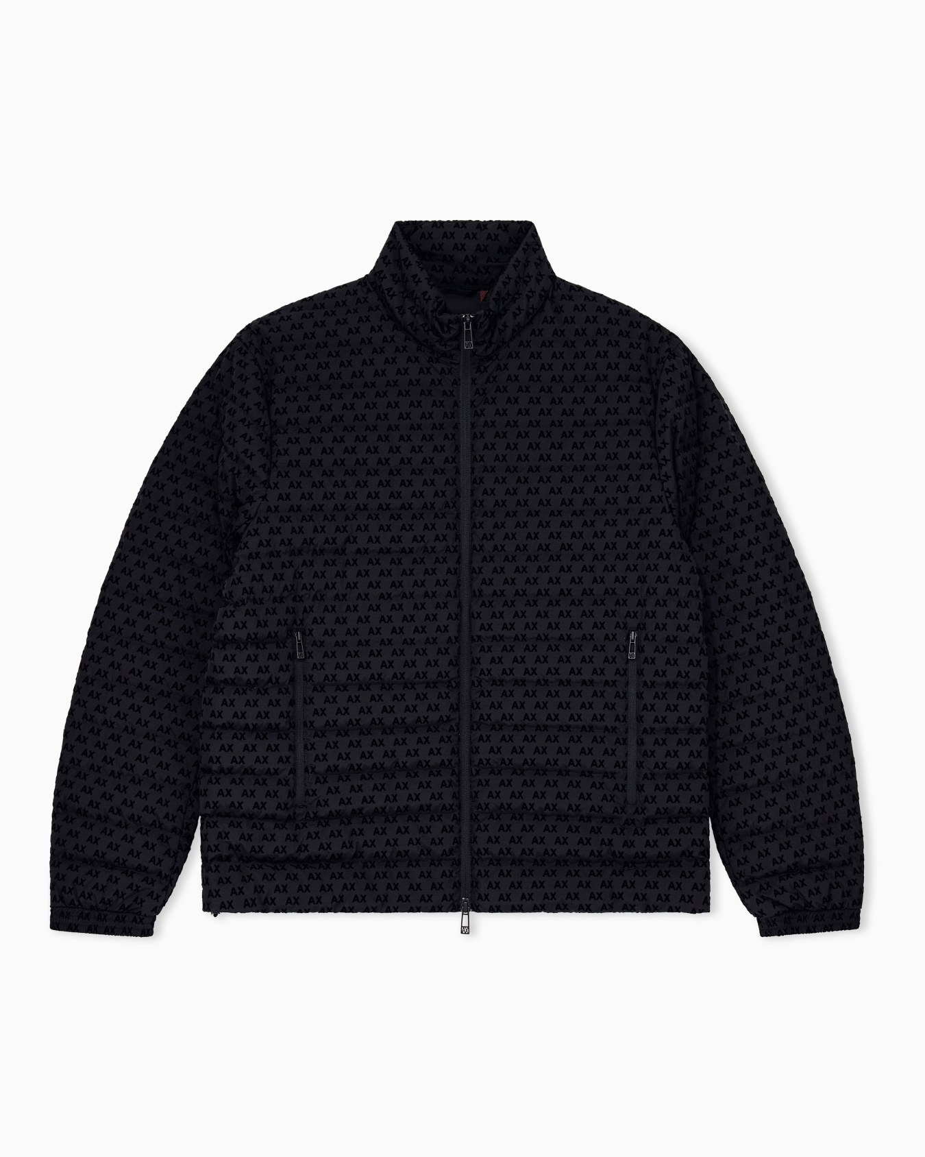 down jacket in all-over flocked nylon Slide 0