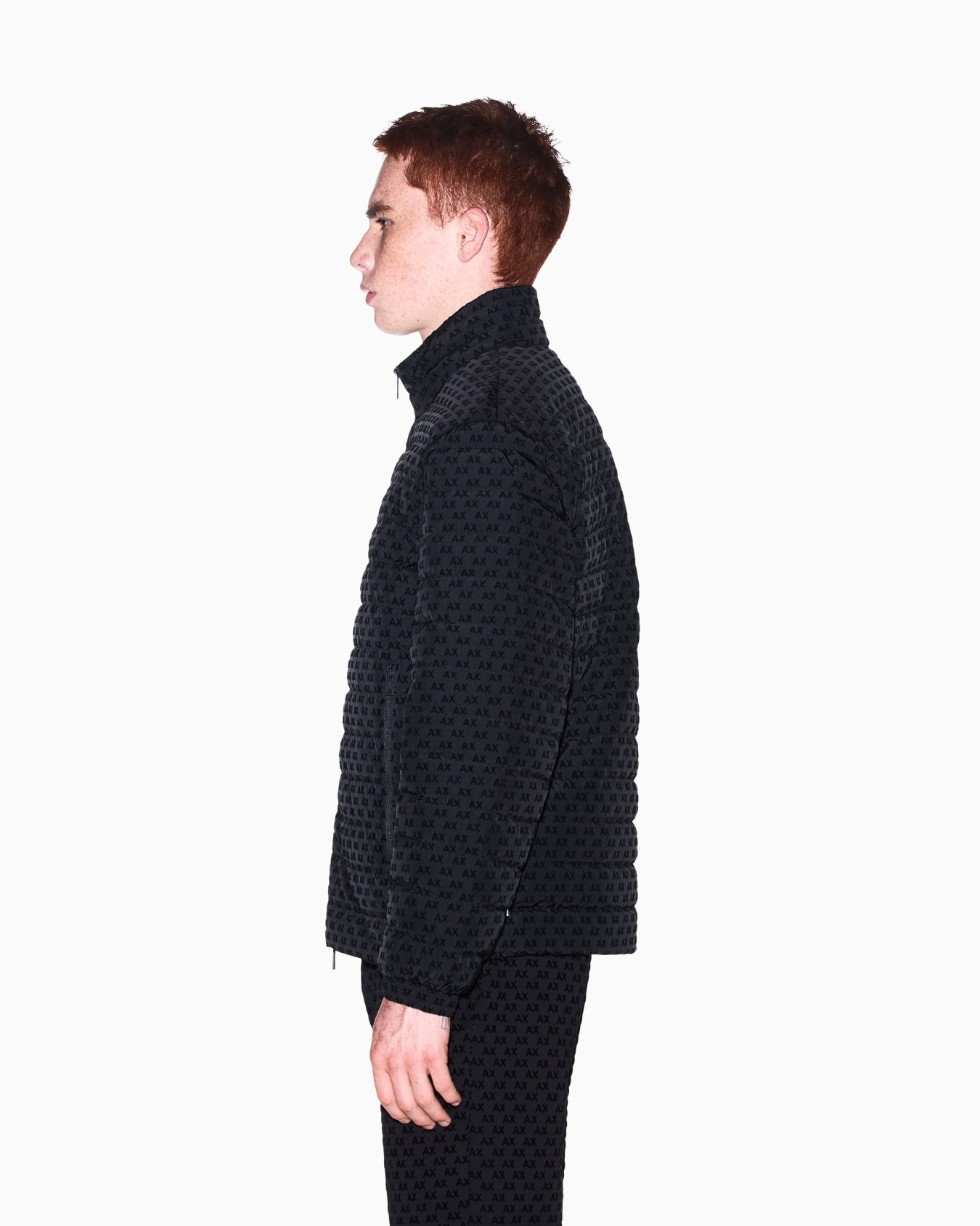 down jacket in all-over flocked nylon Slide 7