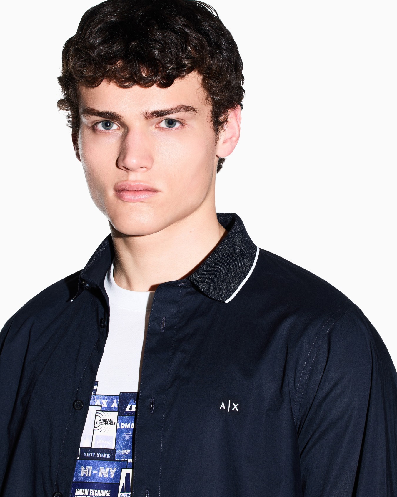 regular fit shirt in cotton poplin with rib details Slide 5