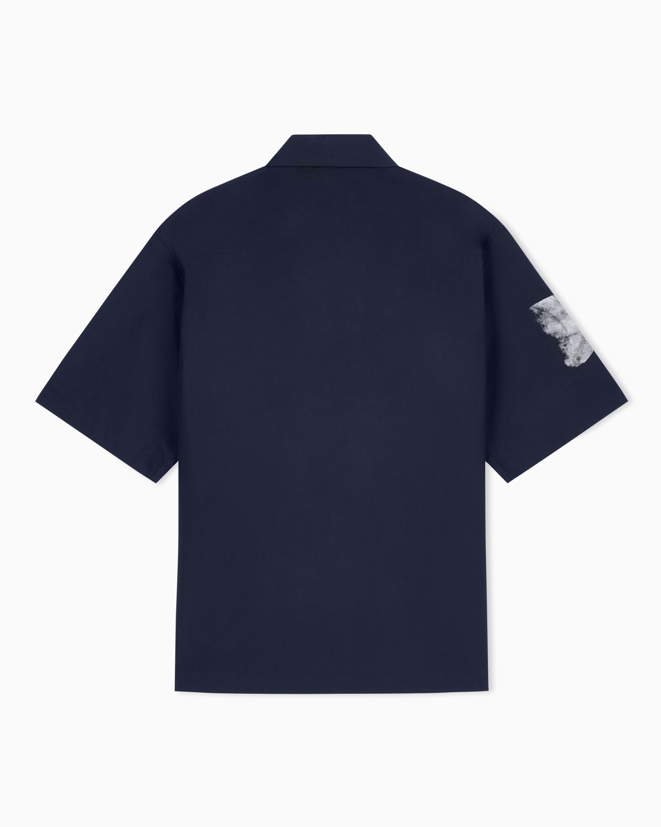 oversized shirt in yarn-dyed cotton with cotton lining | Armani
