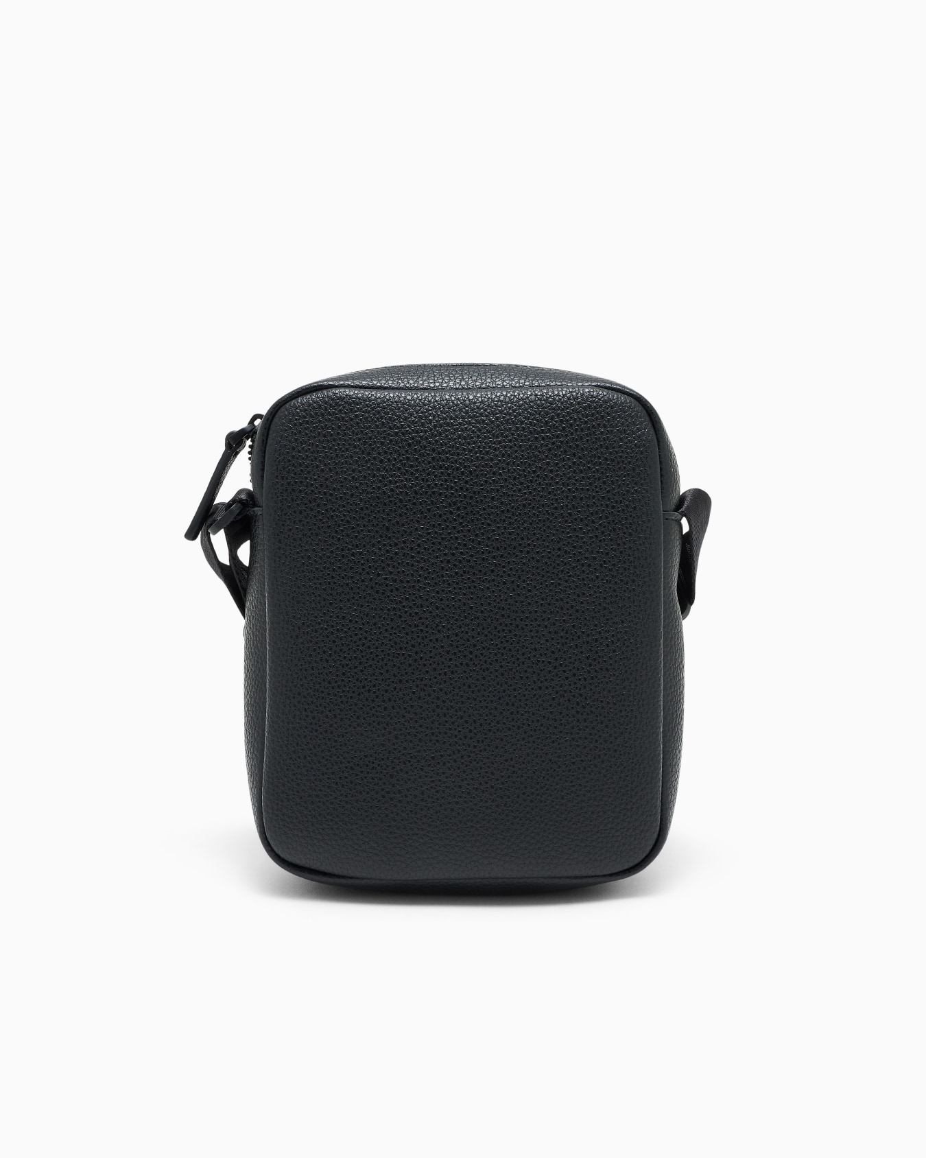 Textured crossbody bag with an embossed logo on the flap Slide 2