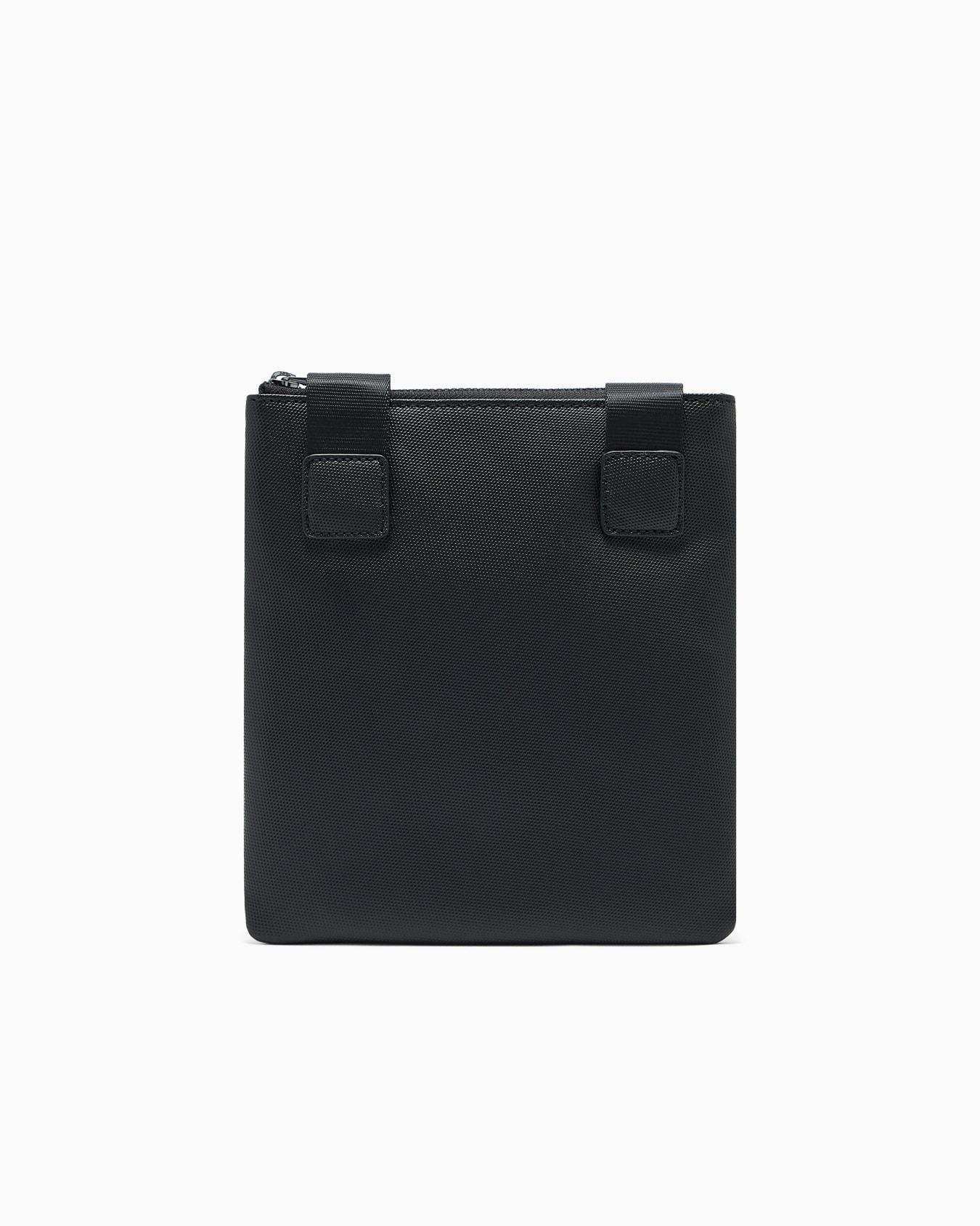 flat crossbody messenger bag in coated fabric Slide 2