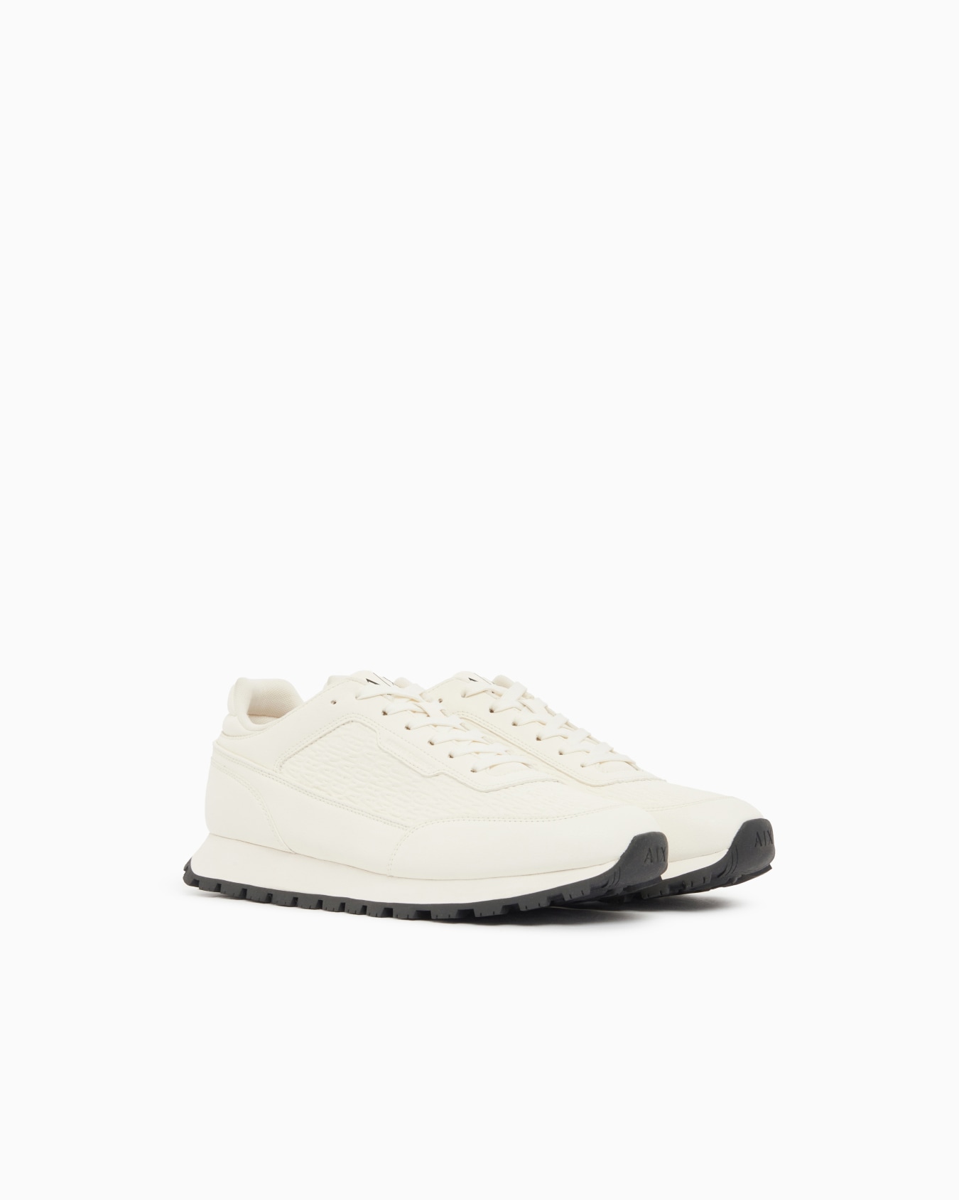Sneakers with mini-tumbled finish and all-over logo Slide 1