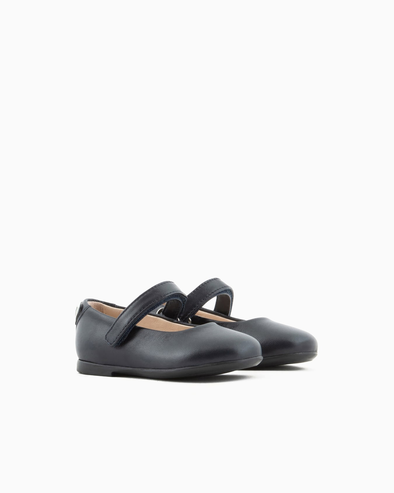 Leather ballerinas with strap Slide 1