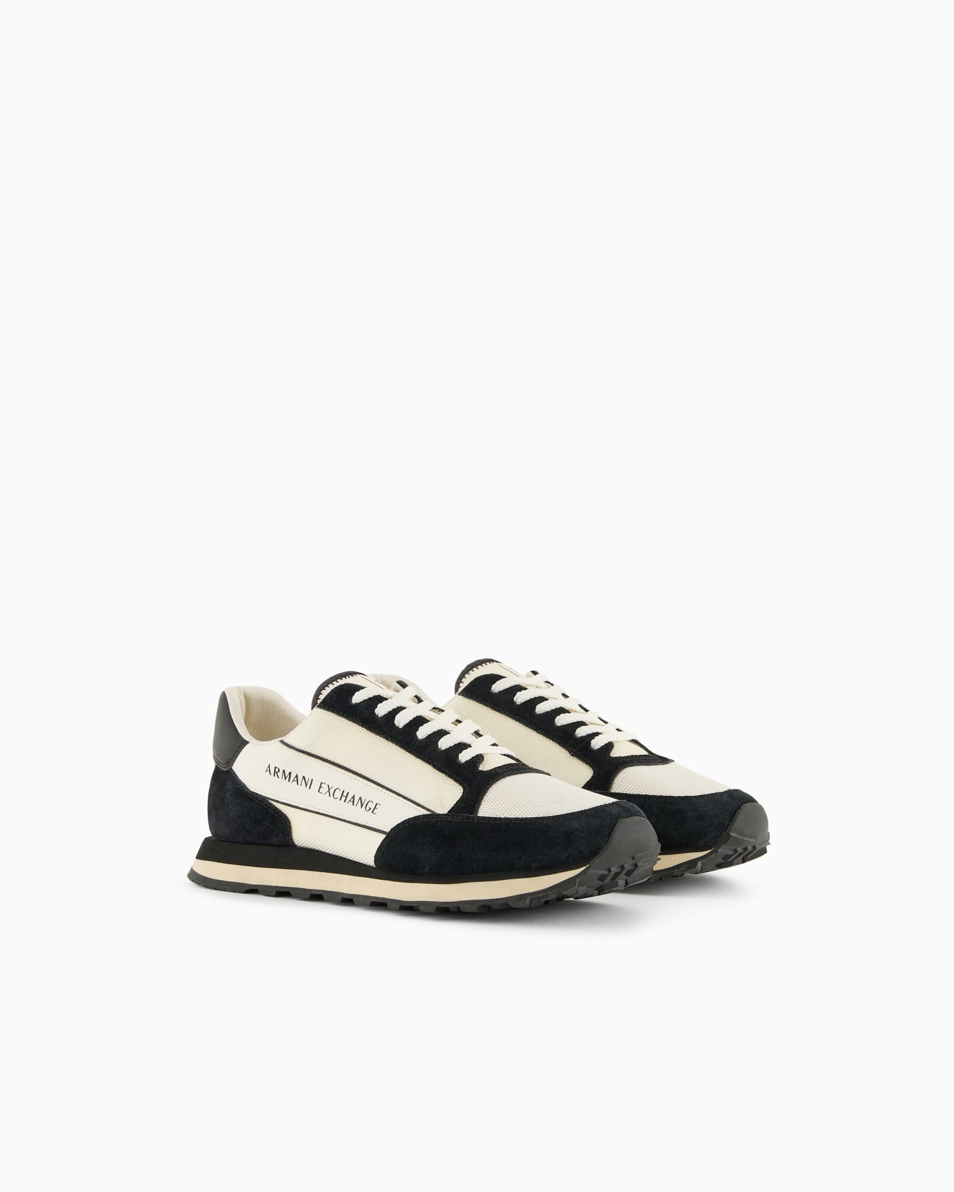 Suede sneakers with mesh inserts Slide 1
