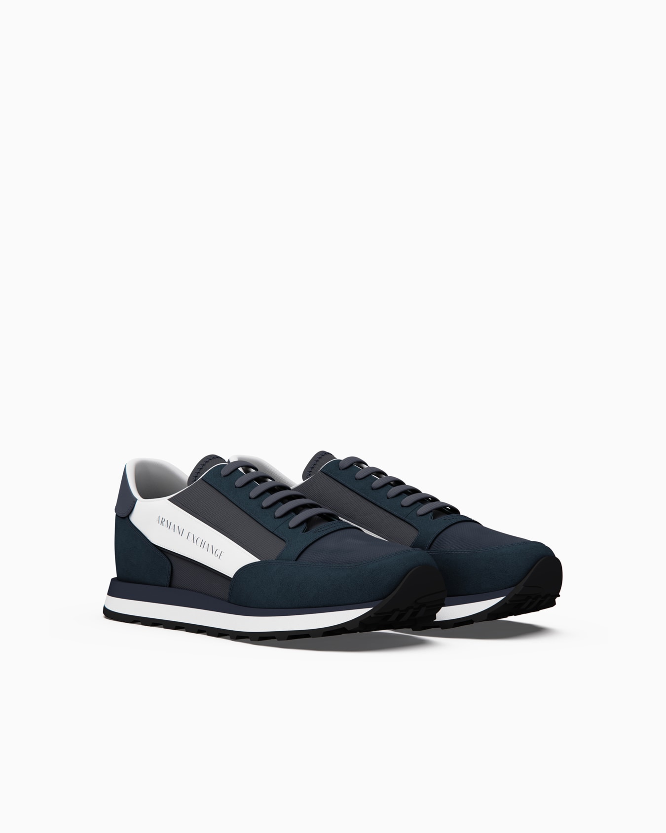 Suede sneakers with mesh inserts Slide 1