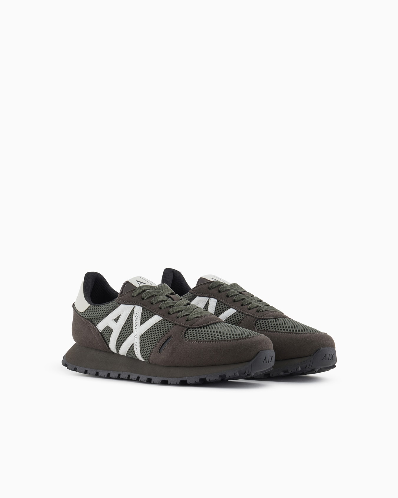 Sneakers with mesh and eco-suede inserts Slide 1