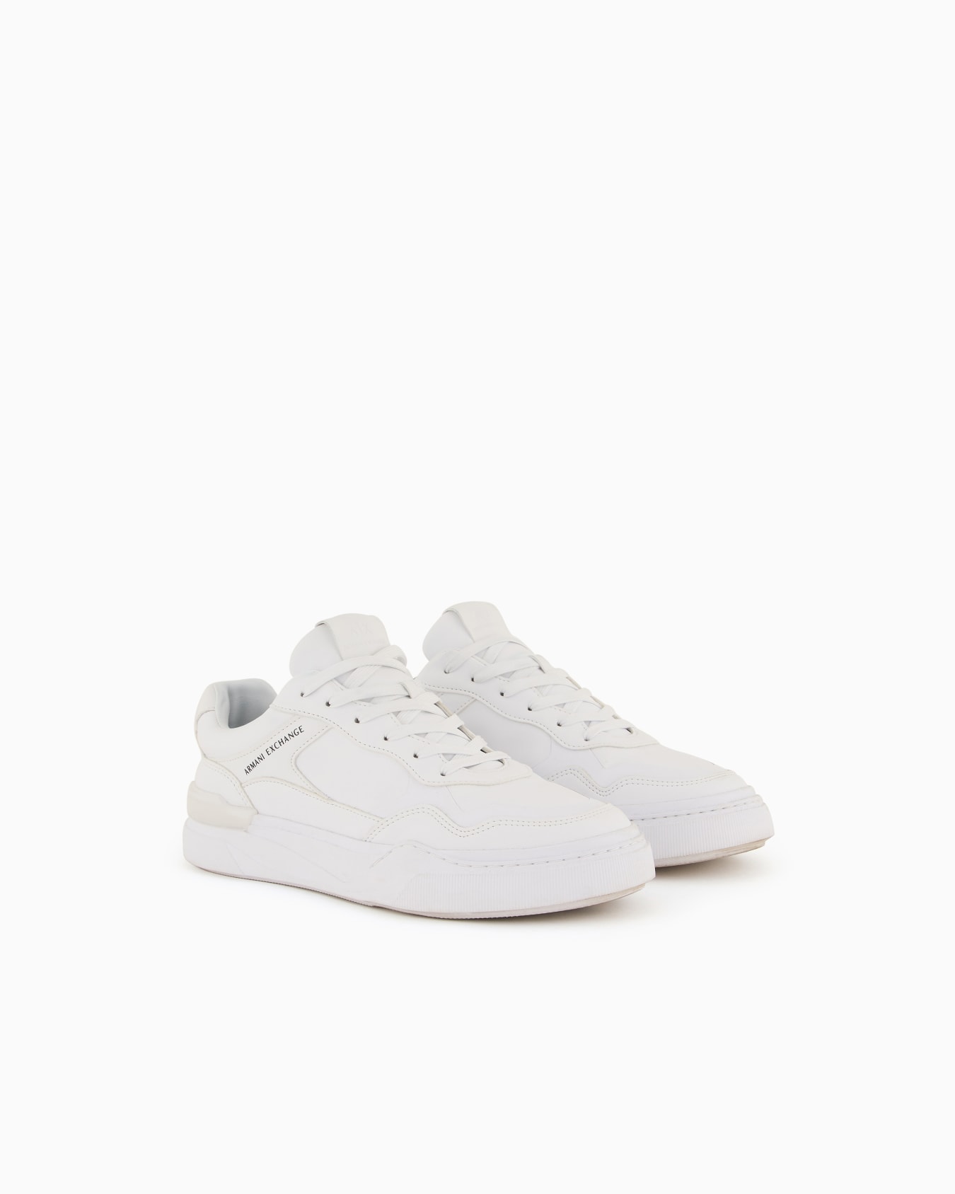 Eco-leather sneakers with decorative stitching Slide 1