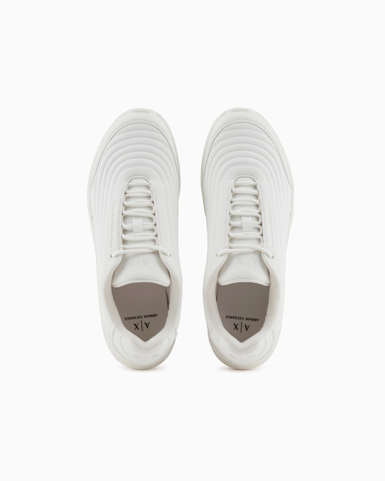 Sneakers in eco-leather with optical effect grooves Slide 2