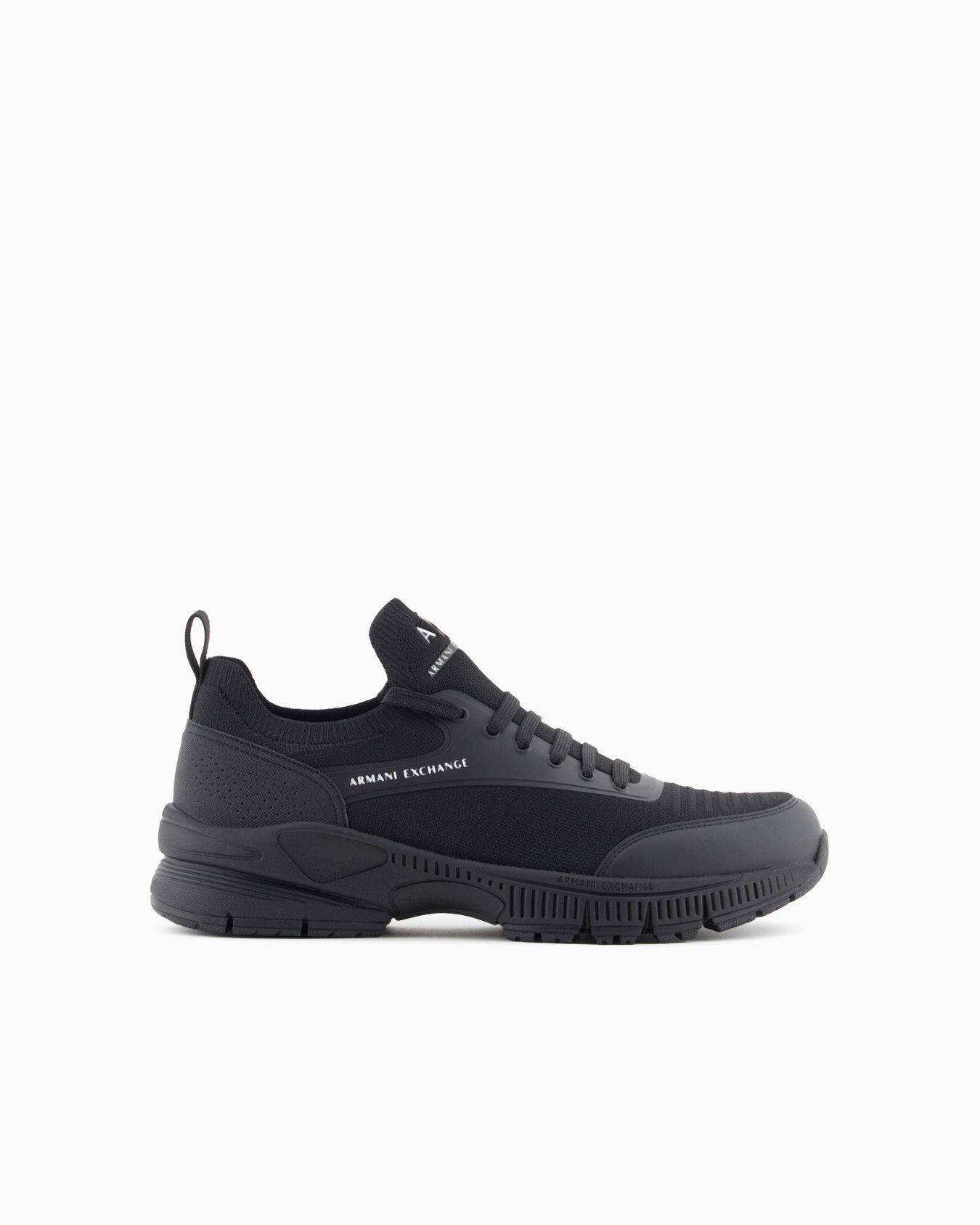 Fabric and mesh sneakers with logo Slide 0