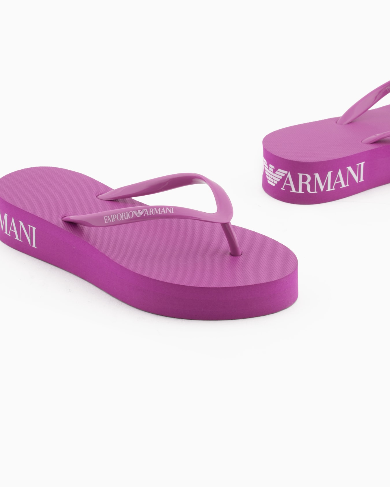 Rubber flip-flops with logo and platform Slide 4