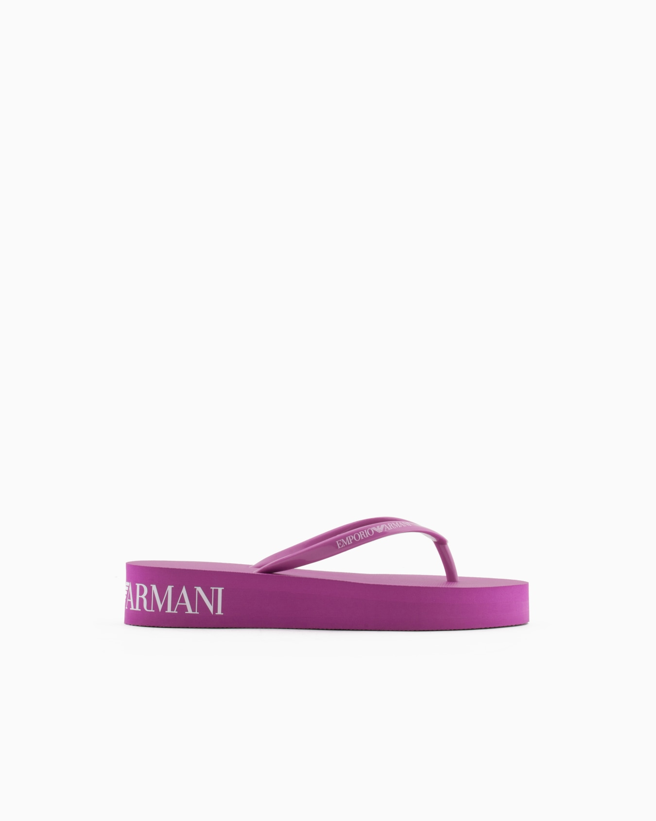 Rubber flip-flops with logo and platform Slide 0